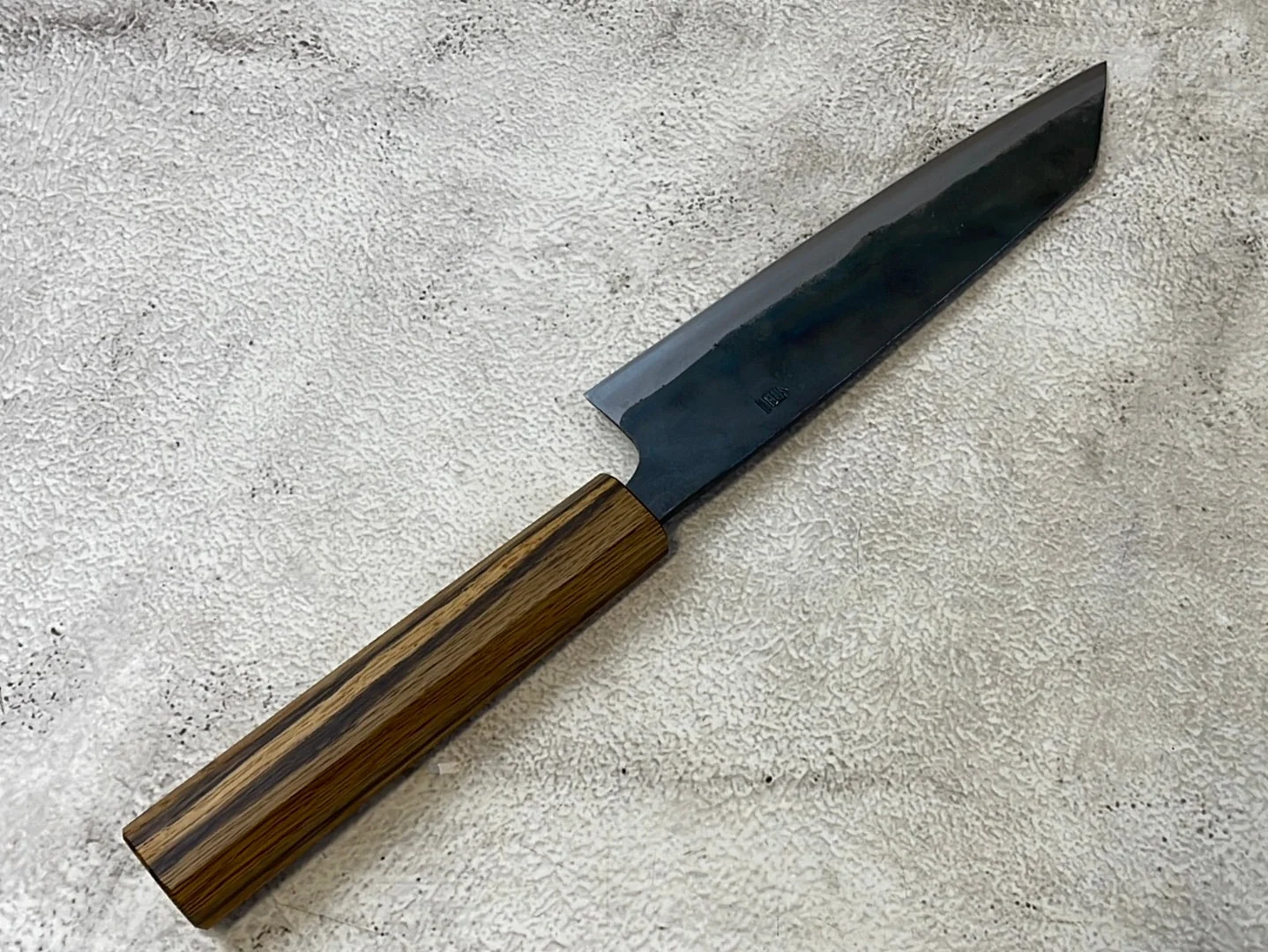 Tsukasa Shiro Kuro 165mm Bunka- Shirogami Steel - Oak Octagnon Handle - Image 6