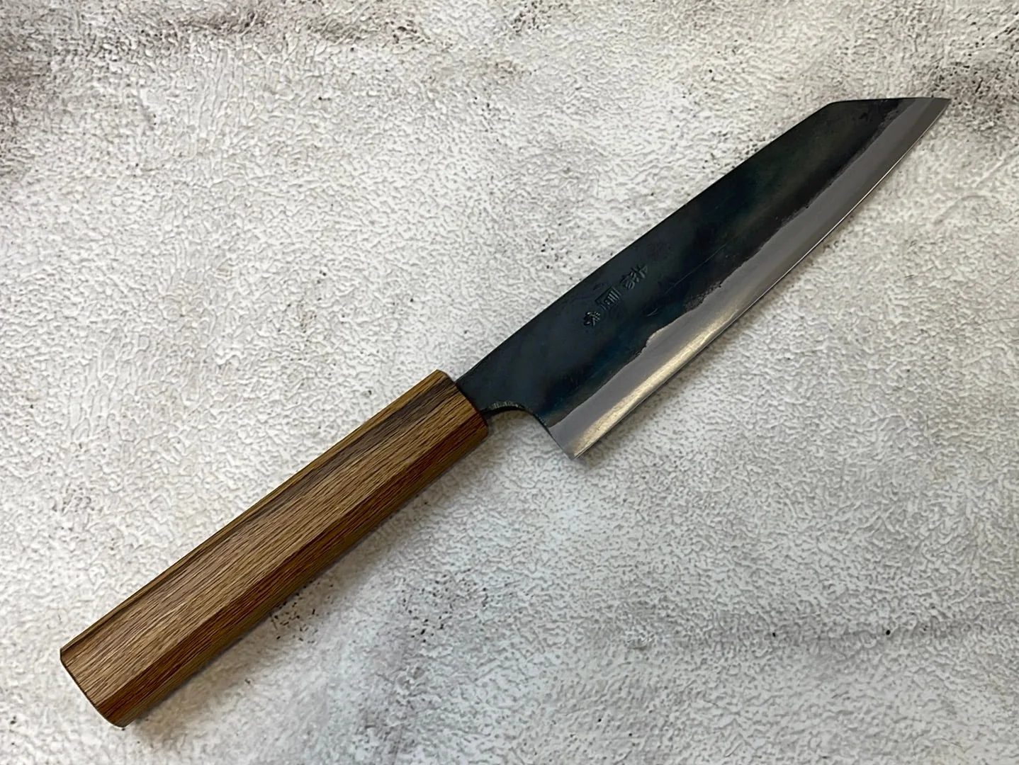Tsukasa Shiro Kuro 165mm Bunka- Shirogami Steel - Oak Octagnon Handle - Image 9