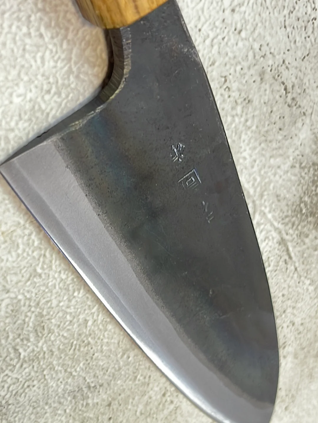 Tsukasa Shiro Kuro 180mm Deba - Shirogami Steel - Oak Octagnon Handle - Image 15