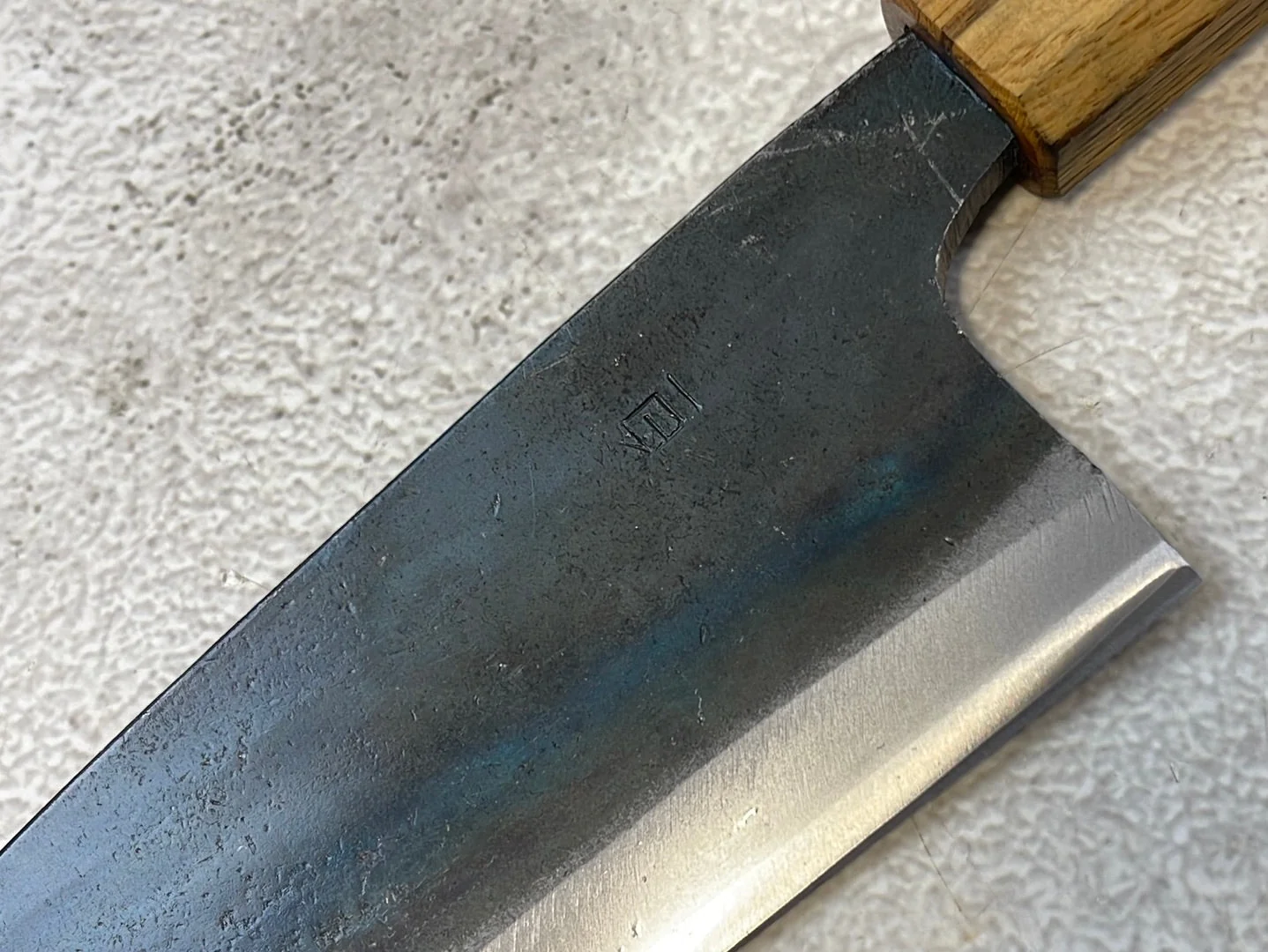 Tsukasa Shiro Kuro 180mm Deba - Shirogami Steel - Oak Octagnon Handle - Image 5
