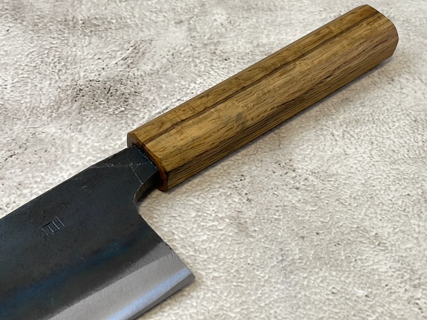 Tsukasa Shiro Kuro 180mm Deba - Shirogami Steel - Oak Octagnon Handle - Image 6