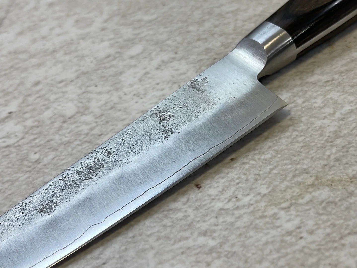 Tsunehisa G3 Nashiji Brown Petty 135mm - Made in Japan 🇯🇵 With Bolster - Image 11