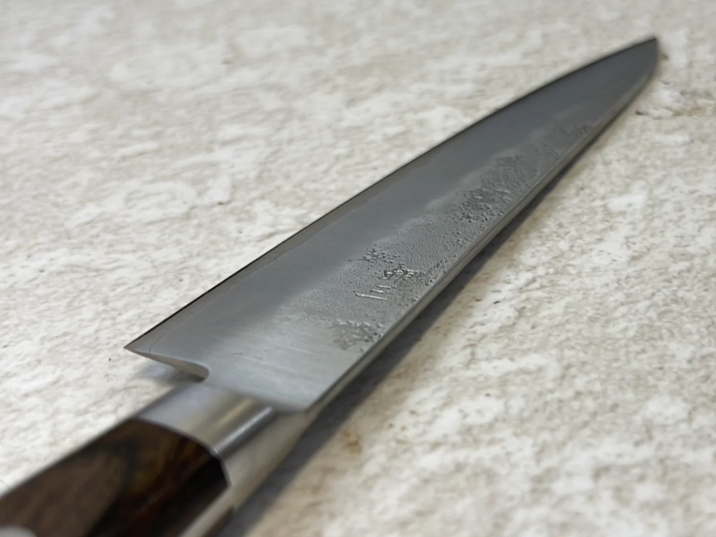 Tsunehisa G3 Nashiji Brown Petty 135mm - Made in Japan 🇯🇵 With Bolster - Image 14
