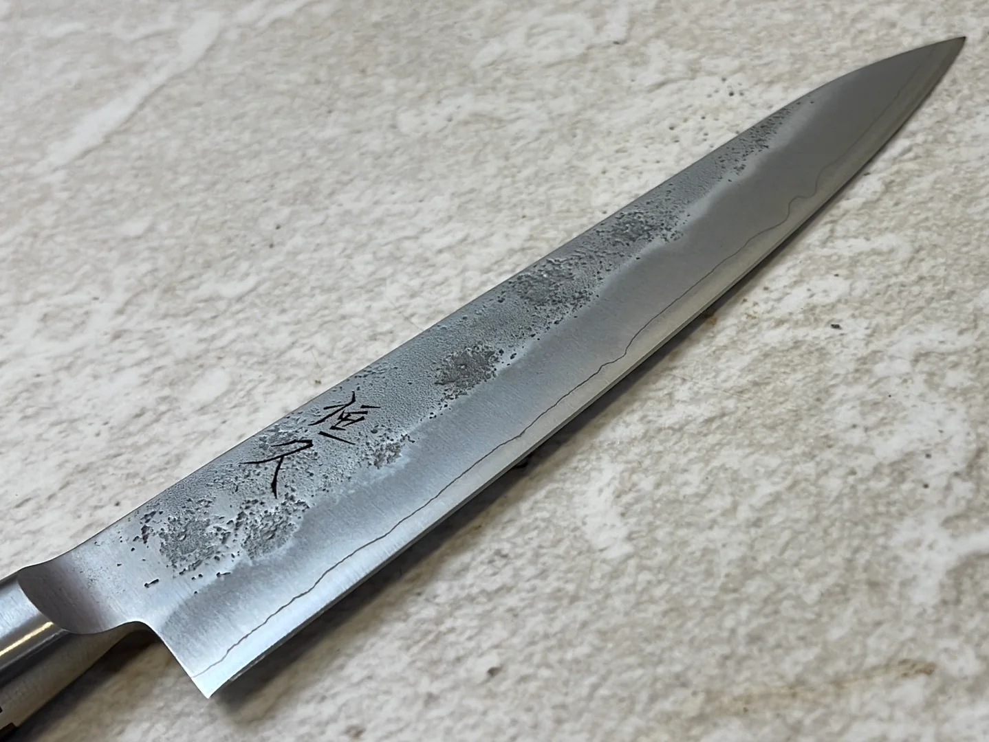 Tsunehisa G3 Nashiji Brown Petty 135mm - Made in Japan 🇯🇵 With Bolster - Image 4