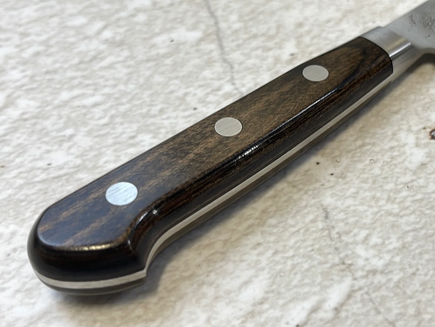 Tsunehisa G3 Nashiji Brown Petty 135mm - Made in Japan 🇯🇵 With Bolster - Image 5