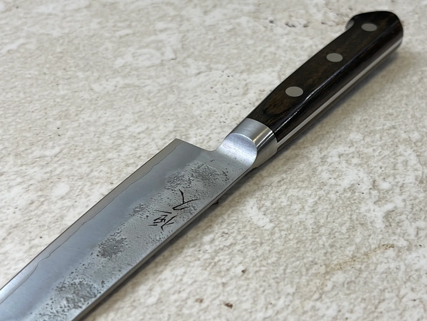 Tsunehisa G3 Nashiji Brown Petty 135mm - Made in Japan 🇯🇵 With Bolster - Image 8