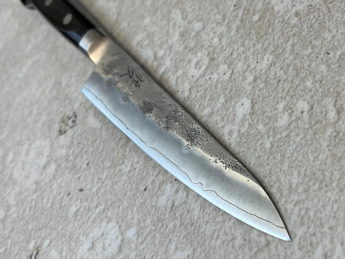 Tsunehisa G3 Nashiji Brown Petty 135mm - Made in Japan 🇯🇵 With Bolster - Image 9
