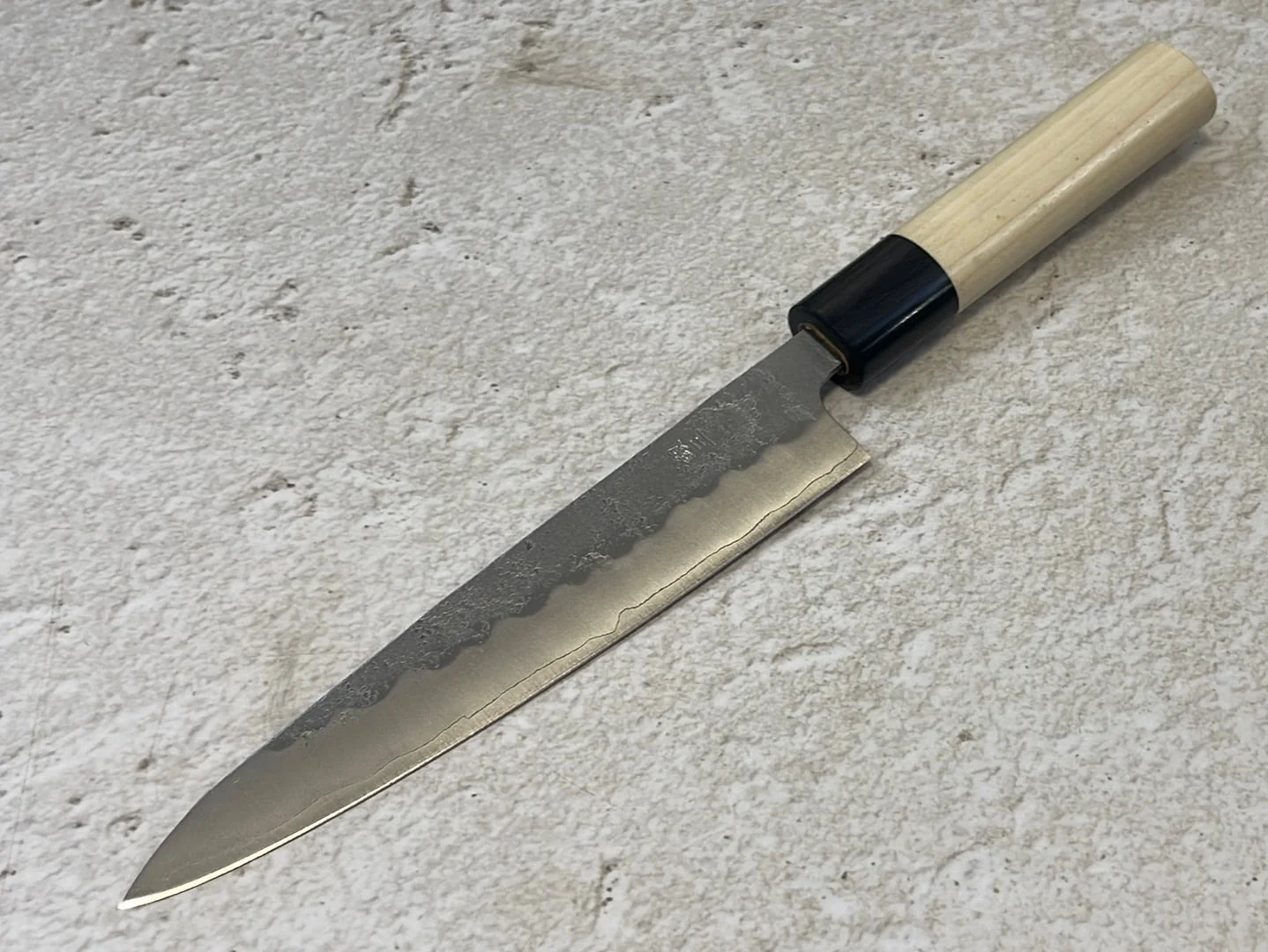 Tsunehisa G3 Nashiji HBC Petty 135mm - Made in Japan 🇯🇵 Magnolia Oval Wa Handle - Image 10