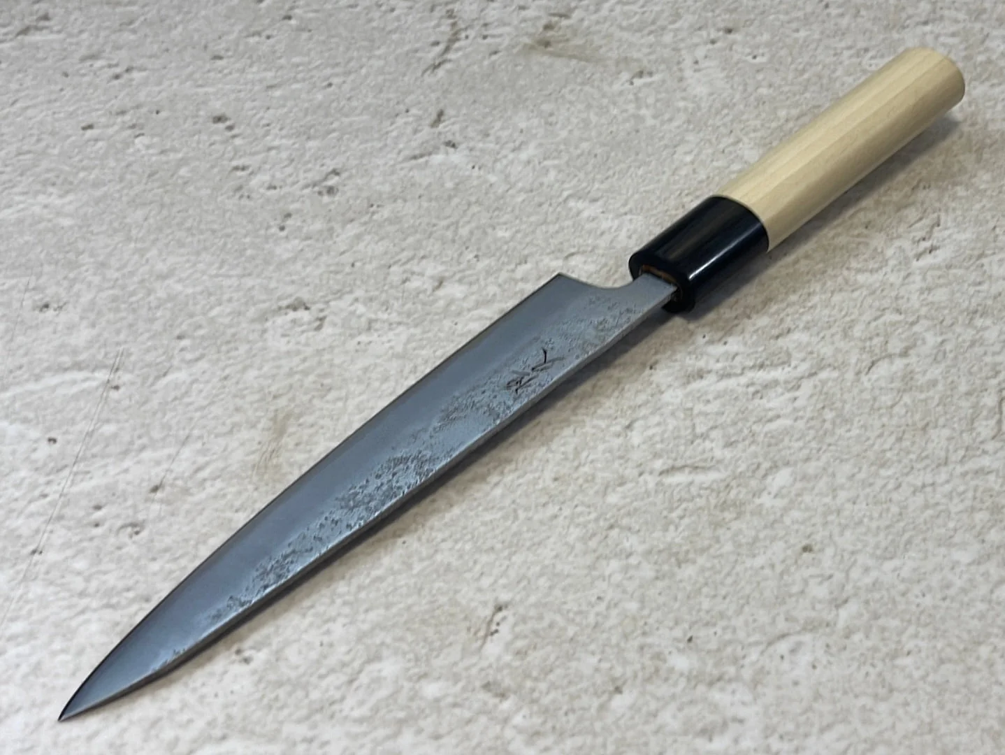 Tsunehisa G3 Nashiji HBC Petty 135mm - Made in Japan 🇯🇵 Magnolia Oval Wa Handle - Image 8