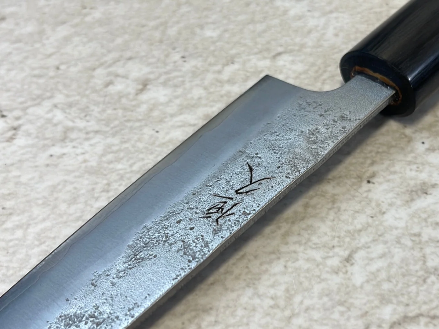 Tsunehisa G3 Nashiji HBC Petty 135mm - Made in Japan 🇯🇵 Magnolia Oval Wa Handle - Image 9
