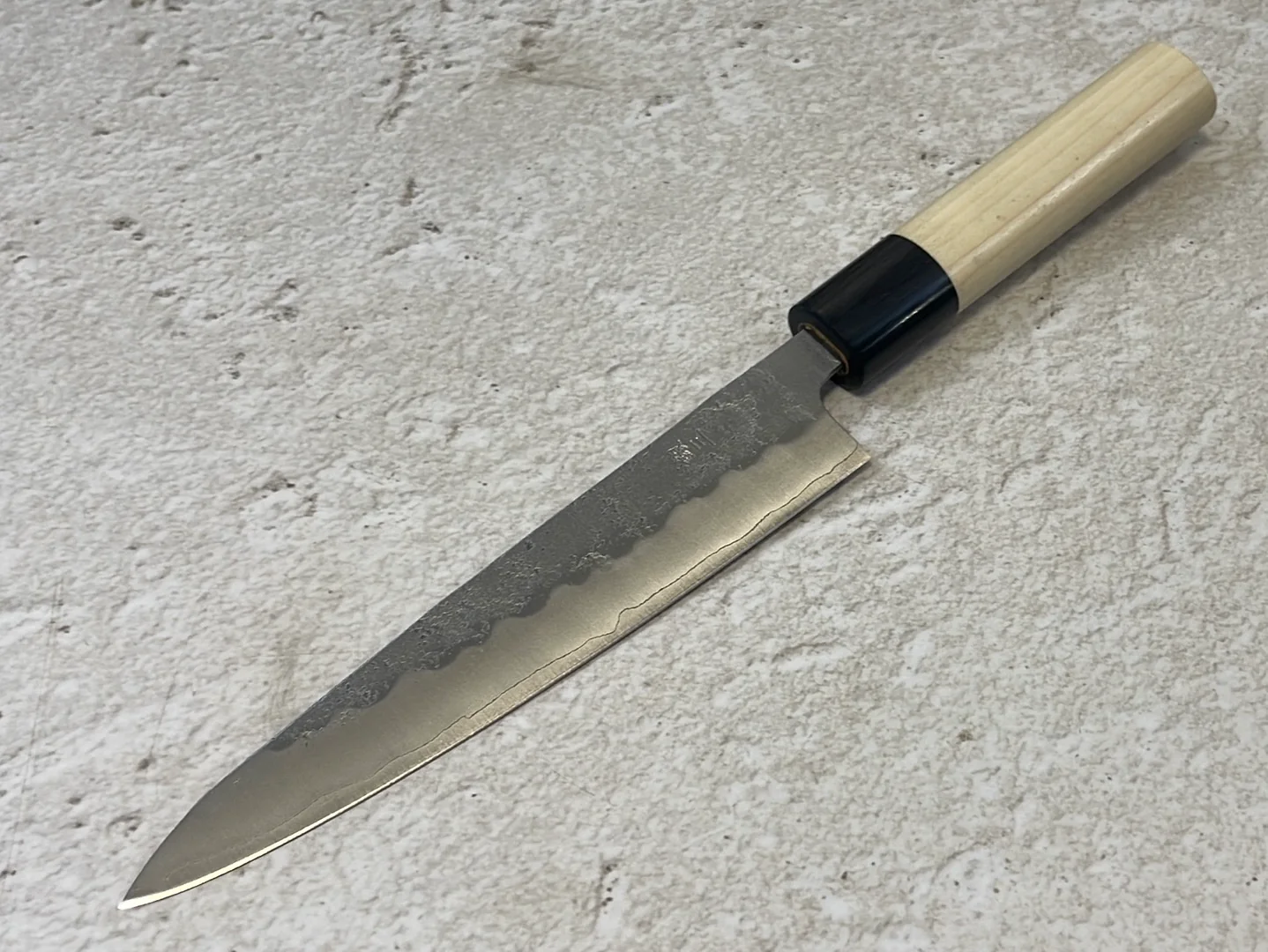 Tsunehisa G3 Nashiji HBC Petty 150mm - Made in Japan 🇯🇵 Magnolia Oval Wa Handle - Image 10