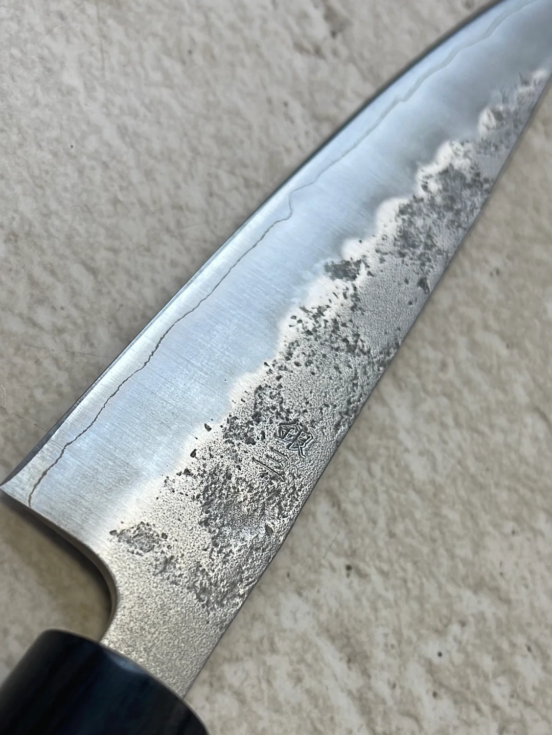 Tsunehisa G3 Nashiji HBC Petty 150mm - Made in Japan 🇯🇵 Magnolia Oval Wa Handle - Image 12