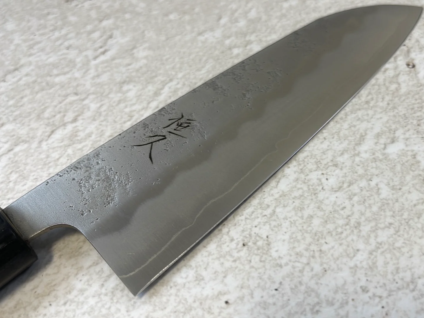 Tsunehisa G3 Nashiji HBC Santoku 170mm - Made in Japan 🇯🇵 Magnolia Oval Wa Handle - Image 4