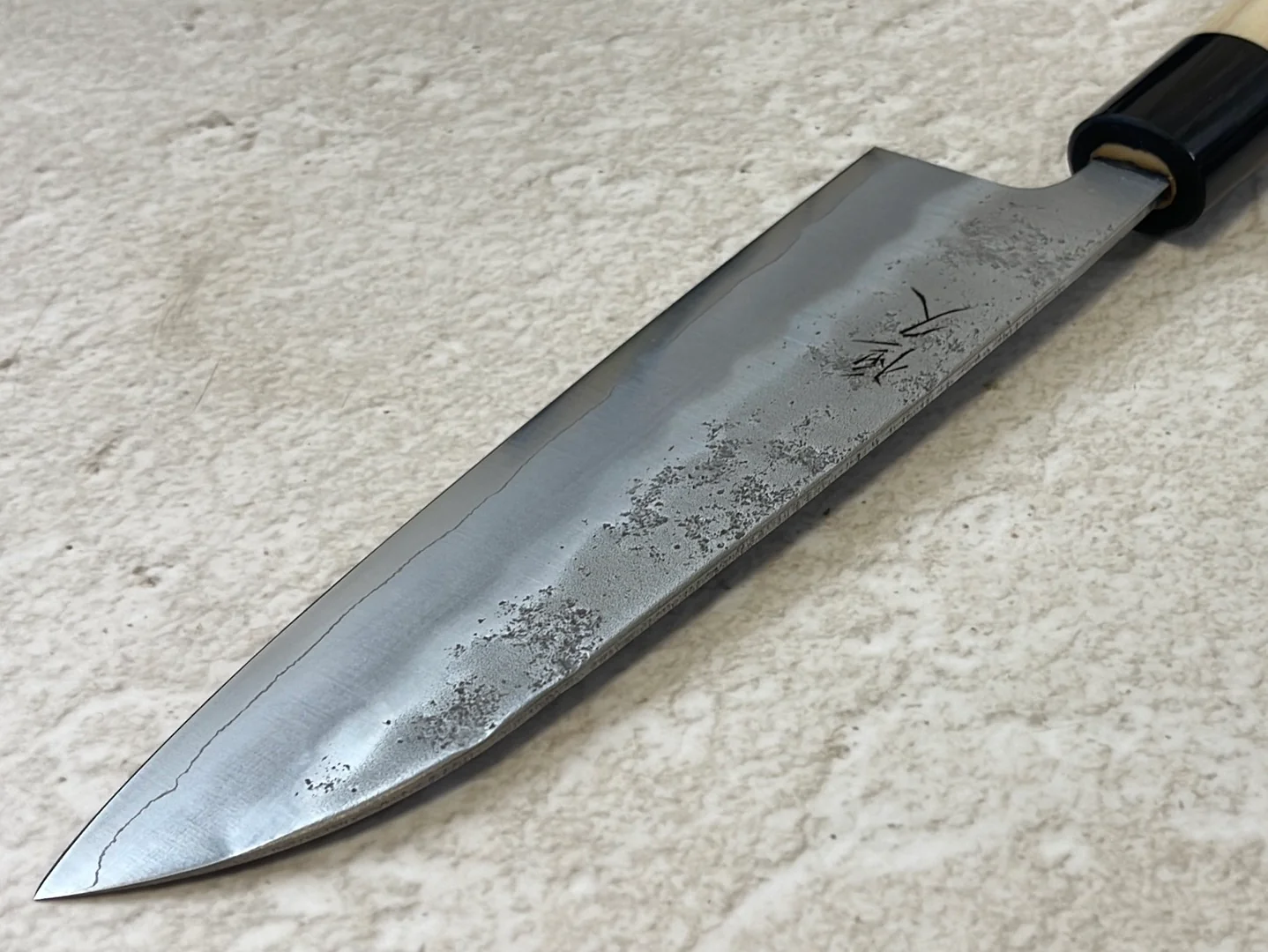 Tsunehisa G3 Nashiji HBC Santoku 170mm - Made in Japan 🇯🇵 Magnolia Oval Wa Handle - Image 8