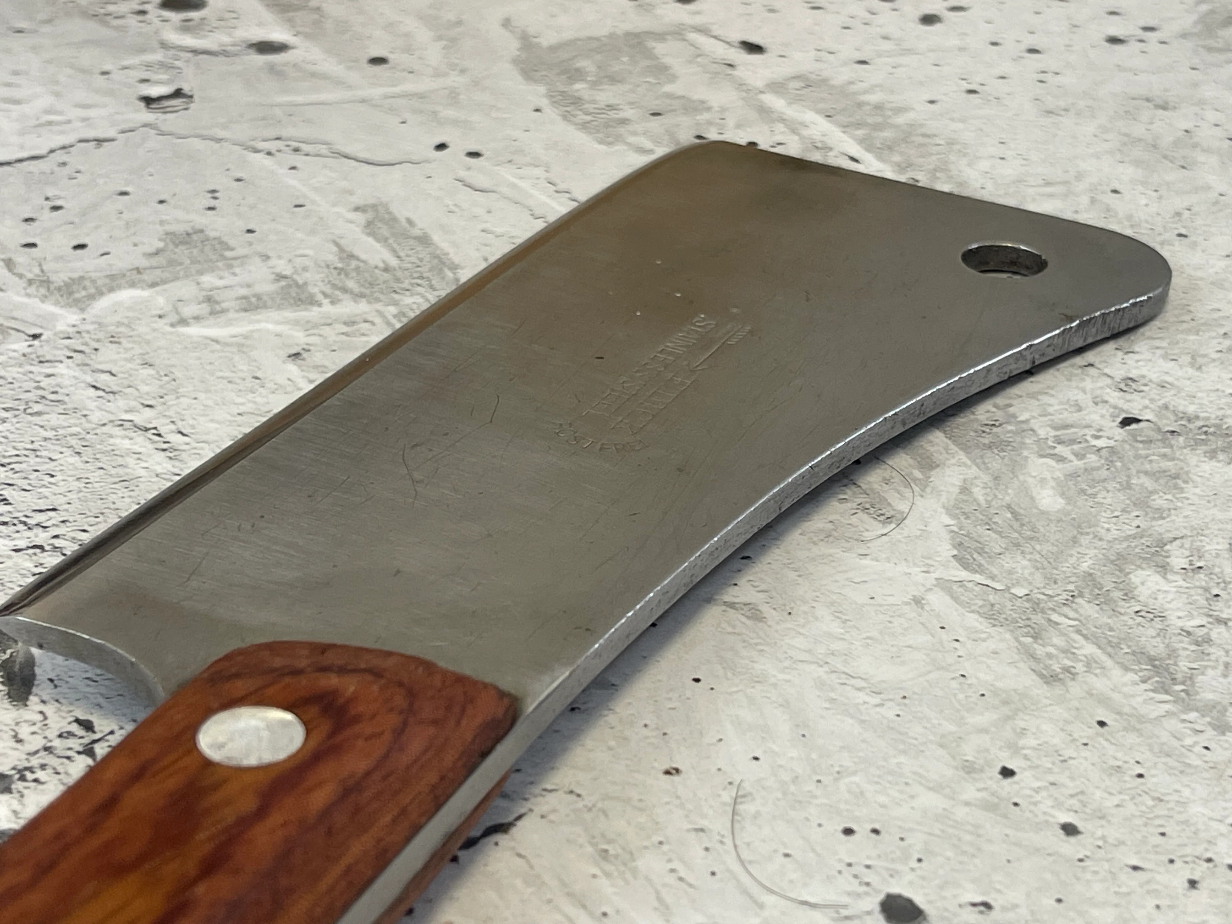 Vintage F. Dick Butcher Cleaver Knife 180mm Stainless Steel Blade Made in Germany 🇩🇪 1530 - Image 6