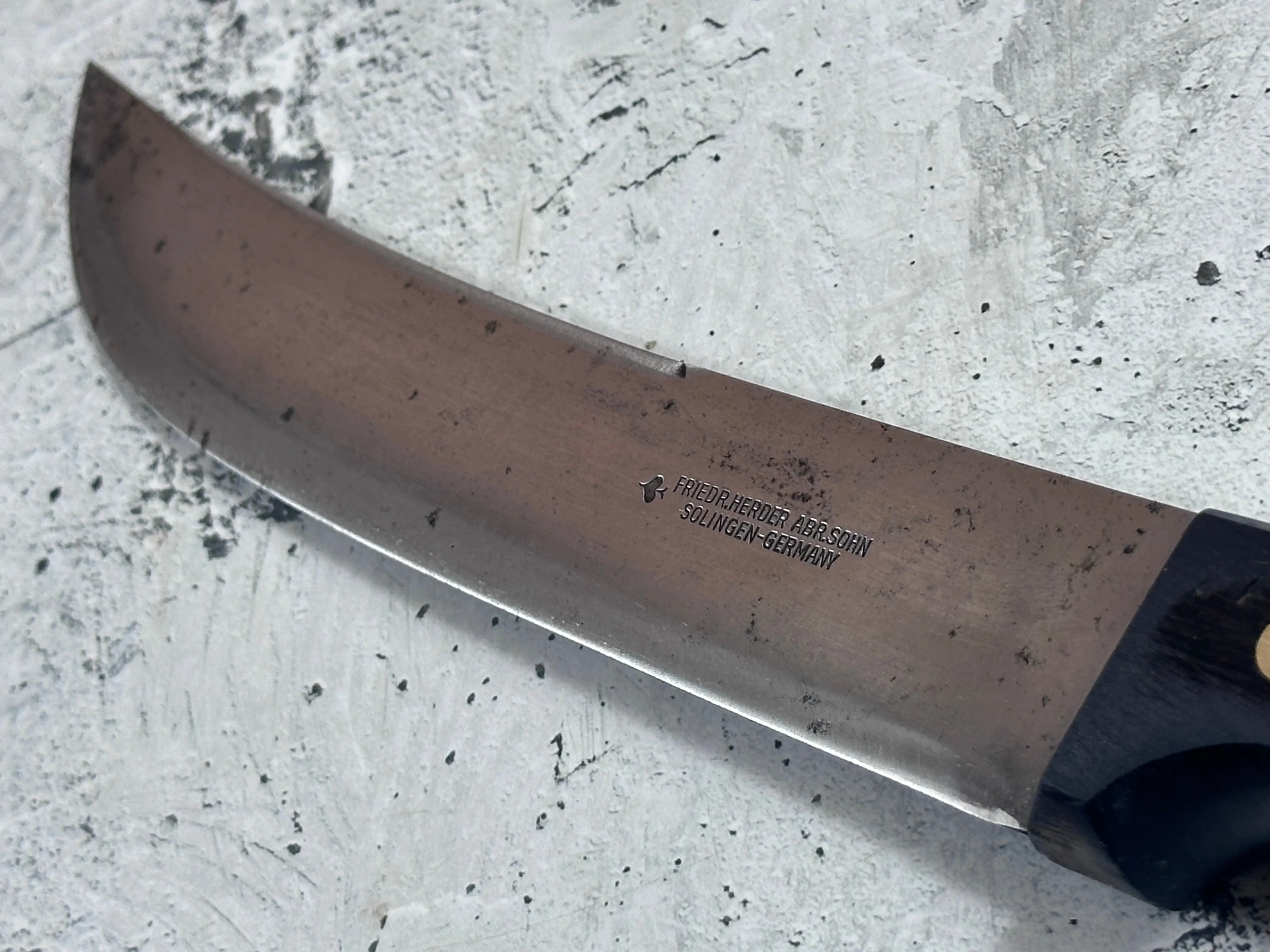 Vintage Friedr. Herder Abr. Sohn Butcher Knife 240mm 2024 - Image 3
