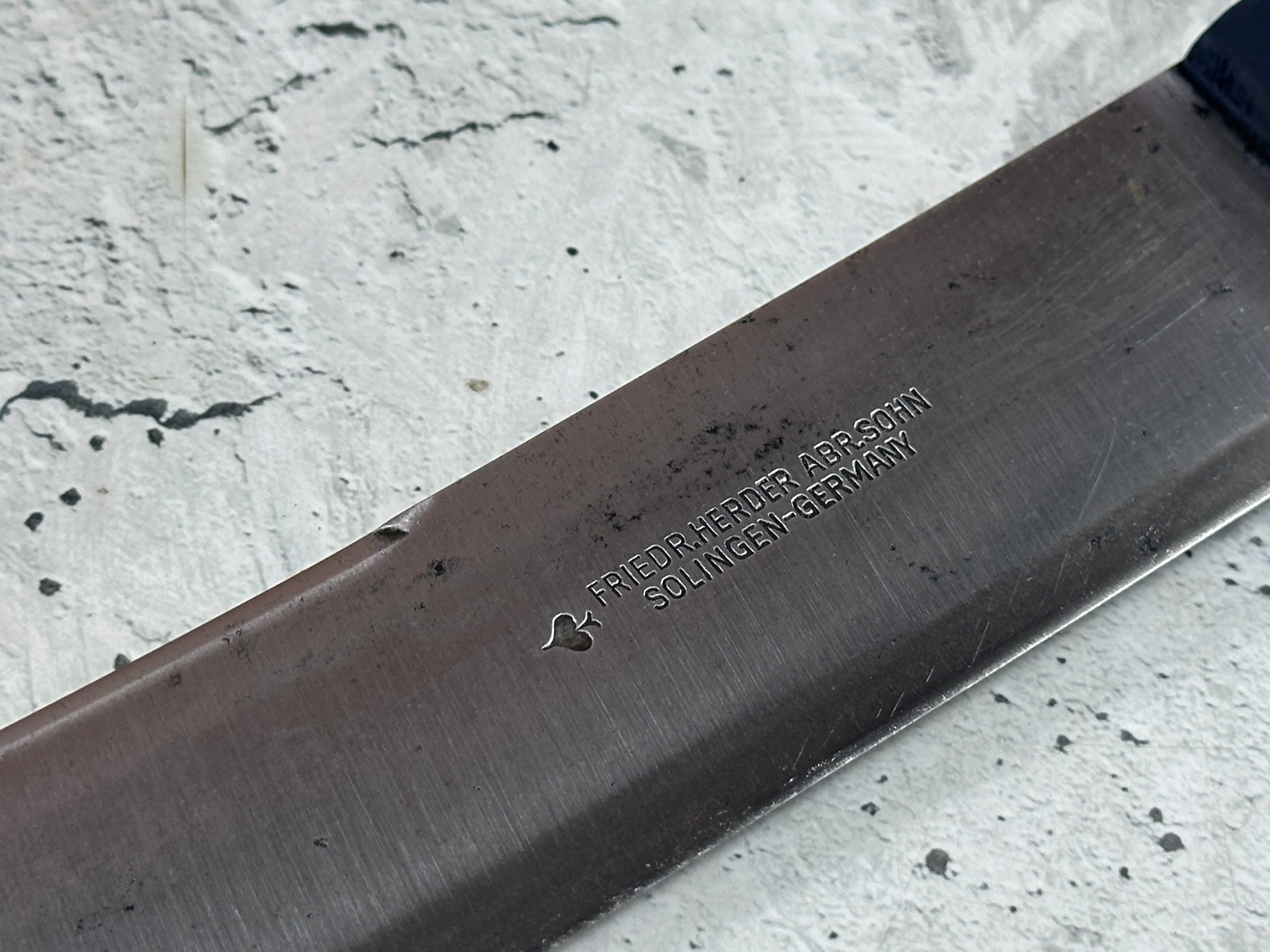 Vintage Friedr. Herder Abr. Sohn Butcher Knife 240mm 2024 - Image 5