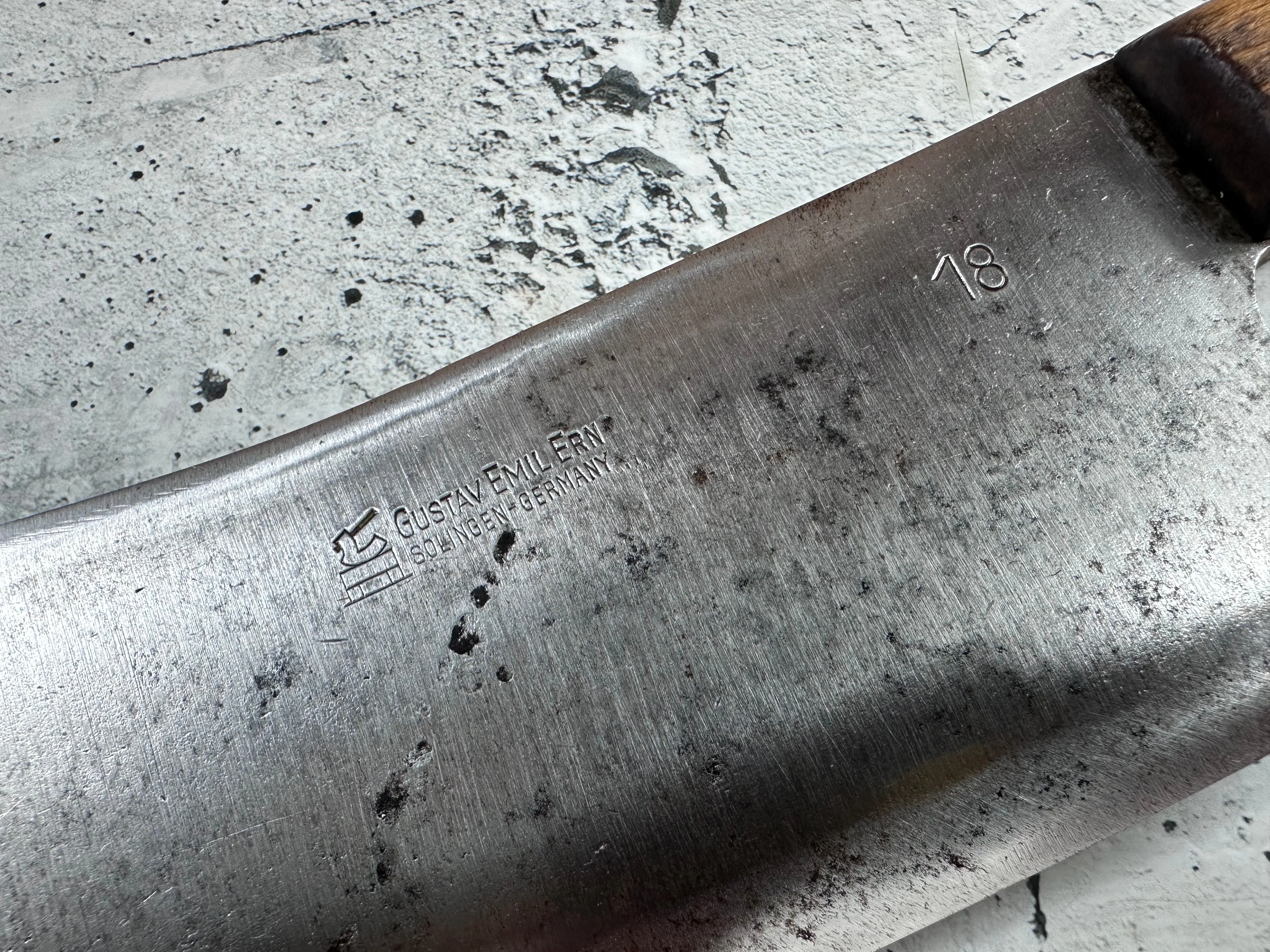 Vintage Gustav Emil Ern Cleaver Knife 180mm 2023 - Image 7