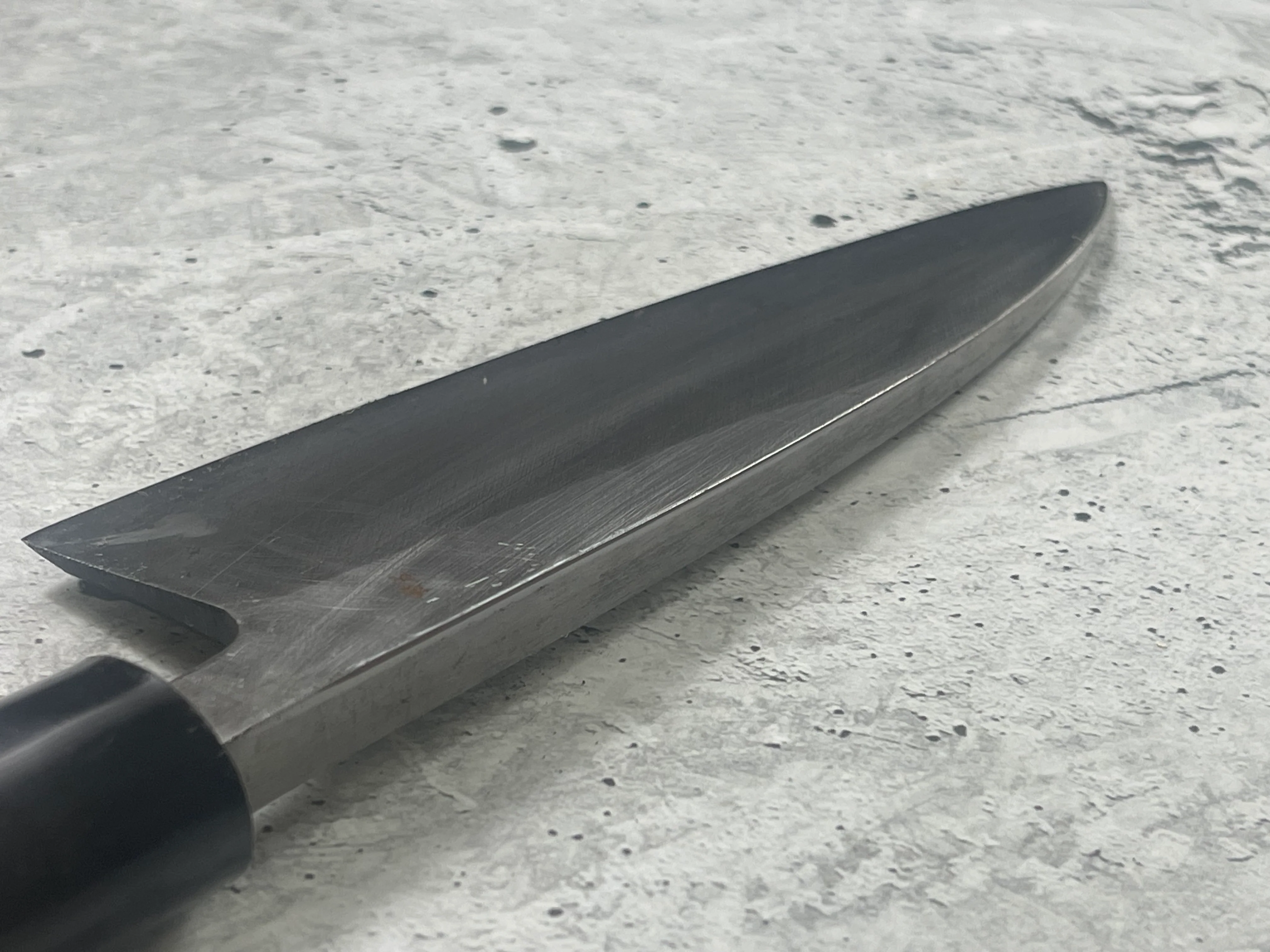 Vintage Japanese Deba Knife 150mm Made in Japan 🇯🇵 Carbon Steel 1555 - Image 11