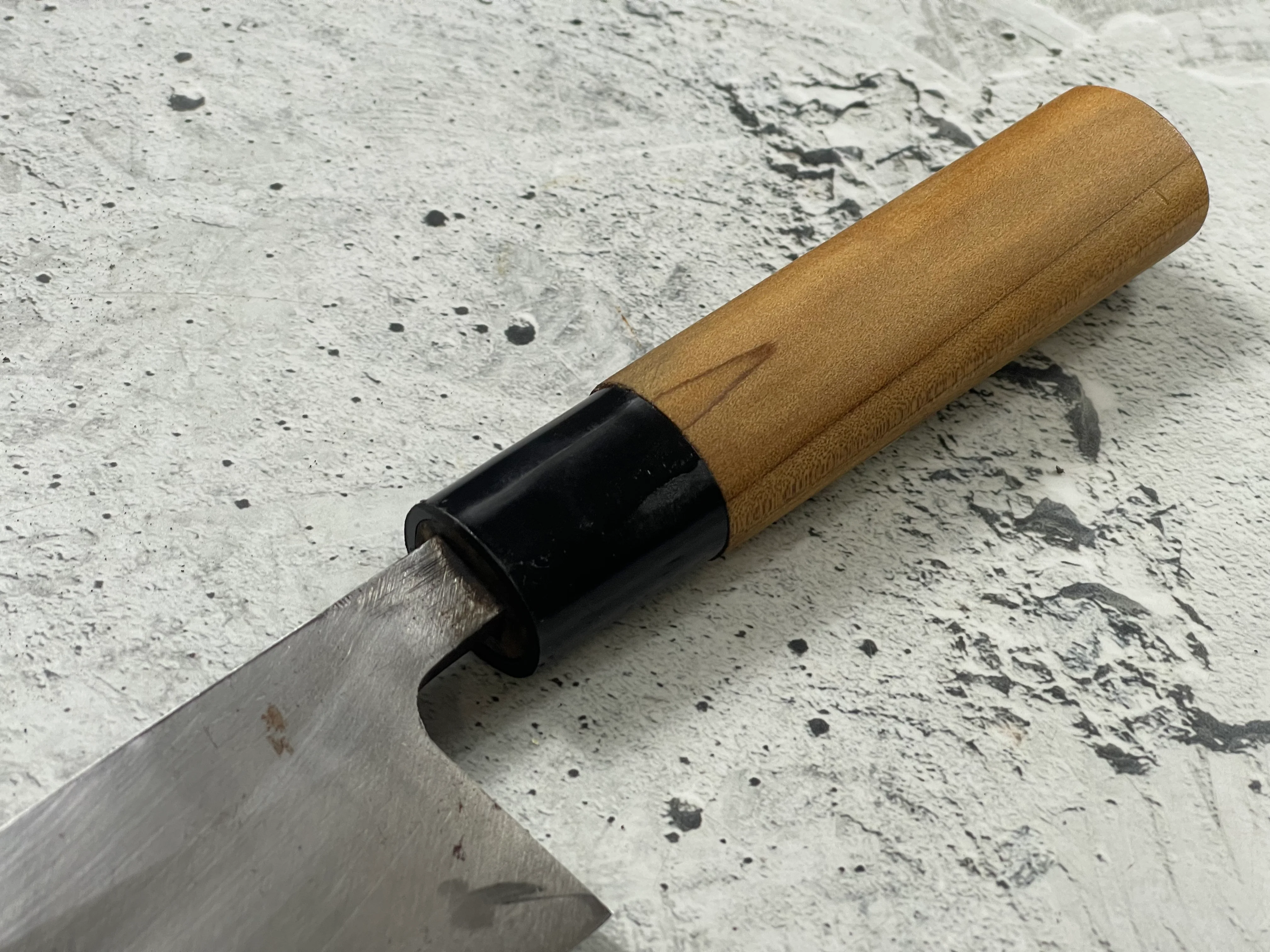 Vintage Japanese Deba Knife 150mm Made in Japan 🇯🇵 Carbon Steel 1555 - Image 13