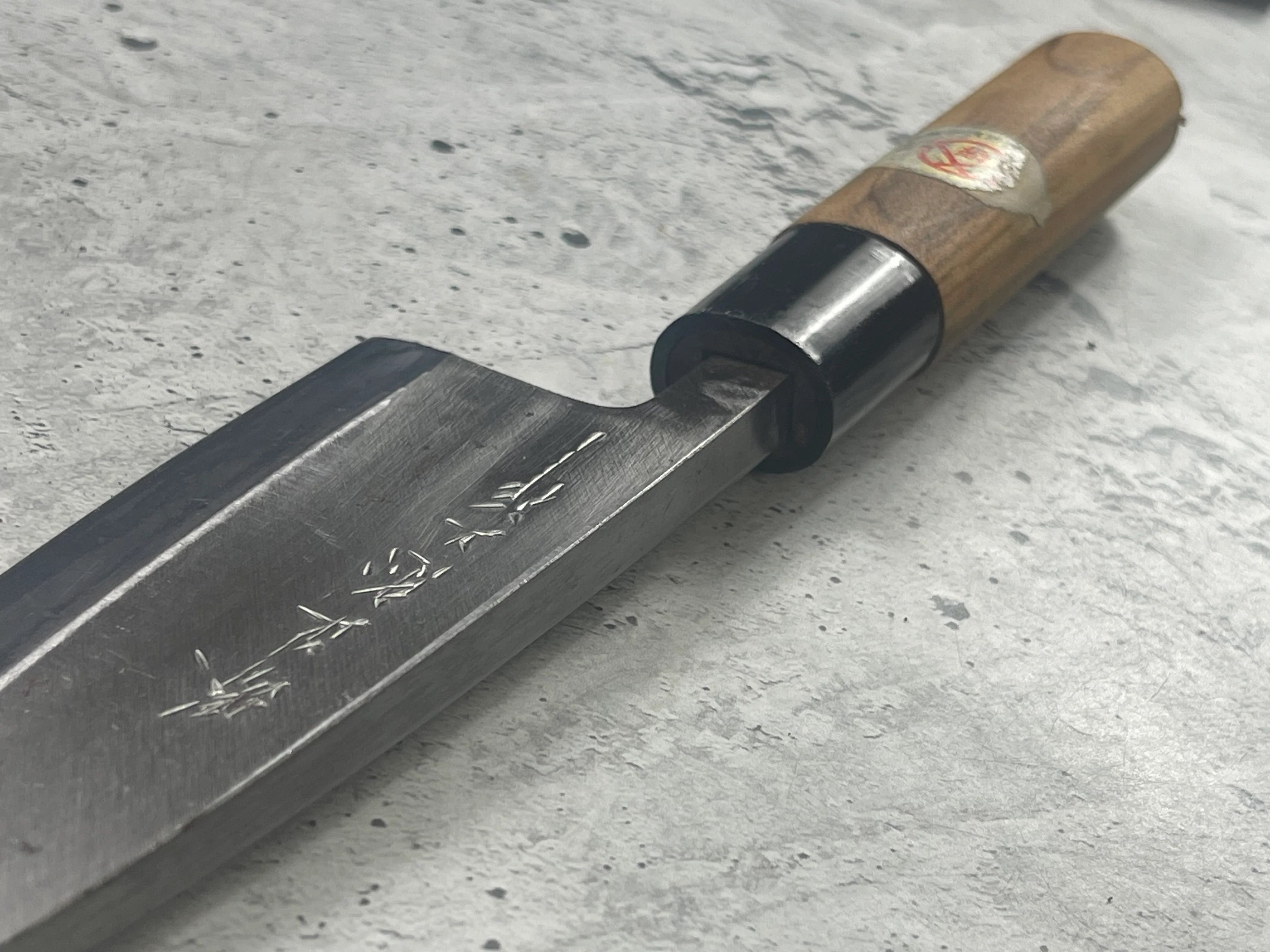 Vintage Japanese Deba Knife 150mm Made in Japan 🇯🇵 Carbon Steel 1555 - Image 5