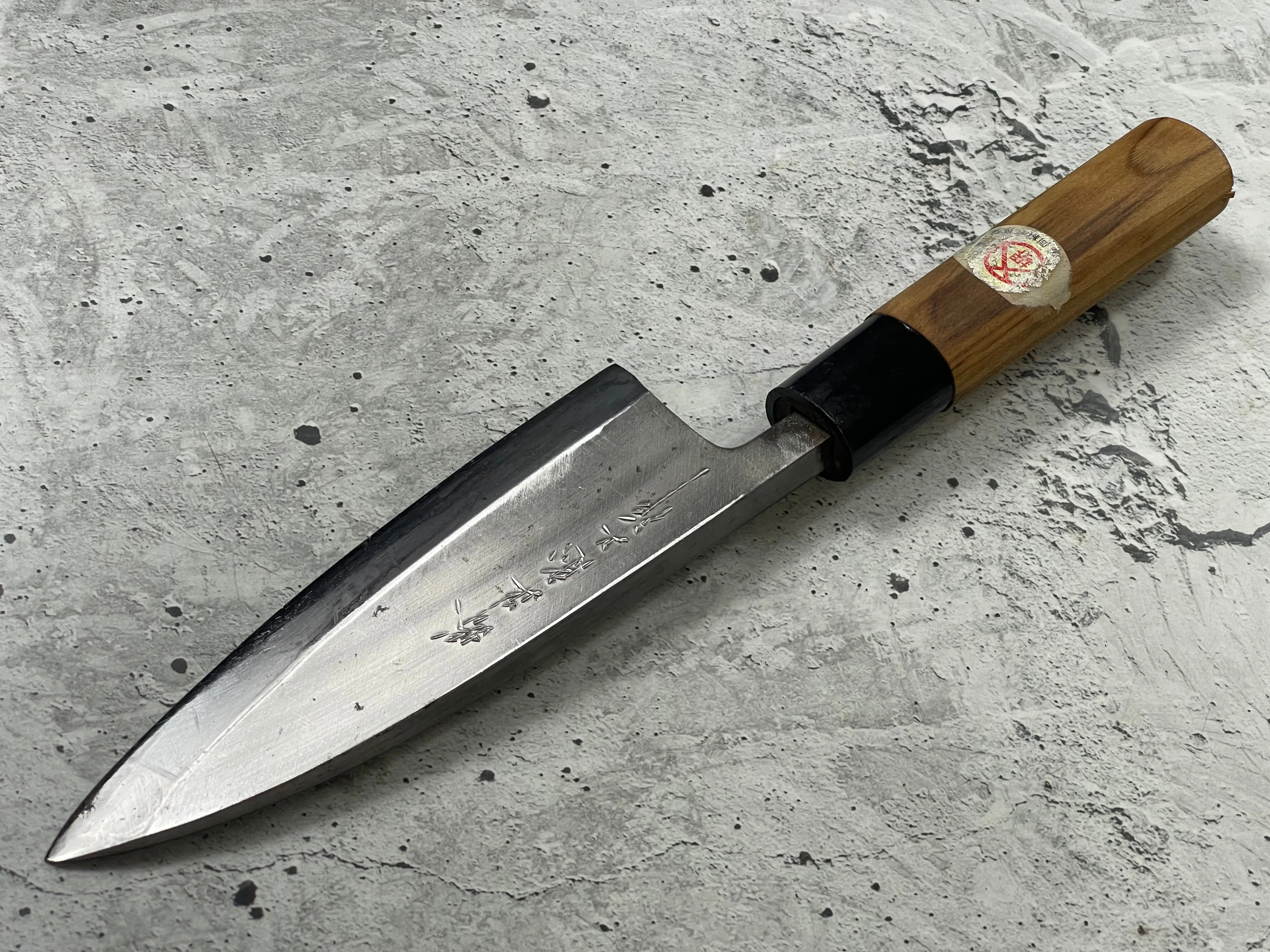 Vintage Japanese Deba Knife 150mm Made in Japan 🇯🇵 Carbon Steel 1555 - Image 6