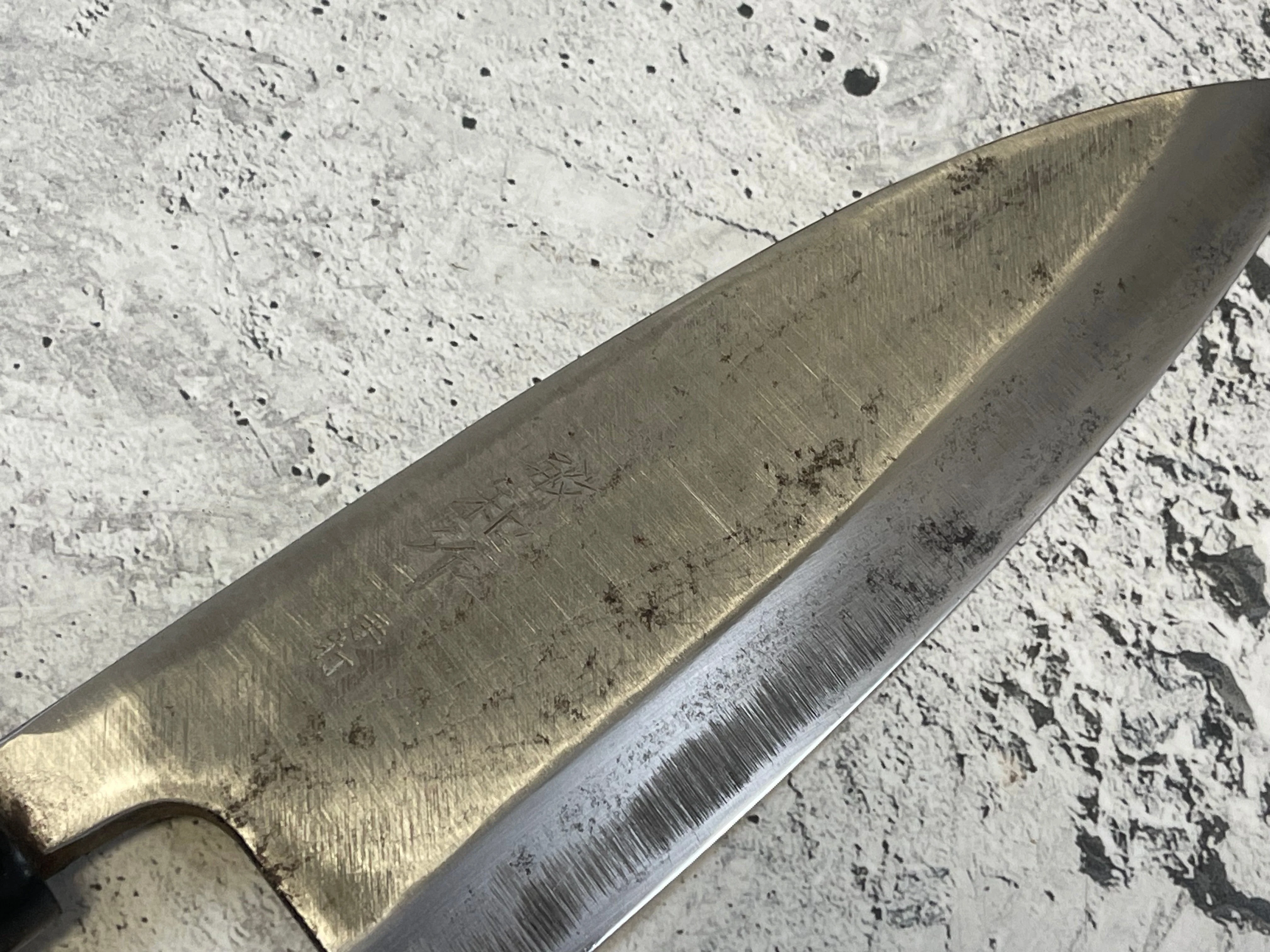Vintage Japanese Deba Knife 170mm Made in Japan 🇯🇵 Carbon Steel 1517 - Image 10