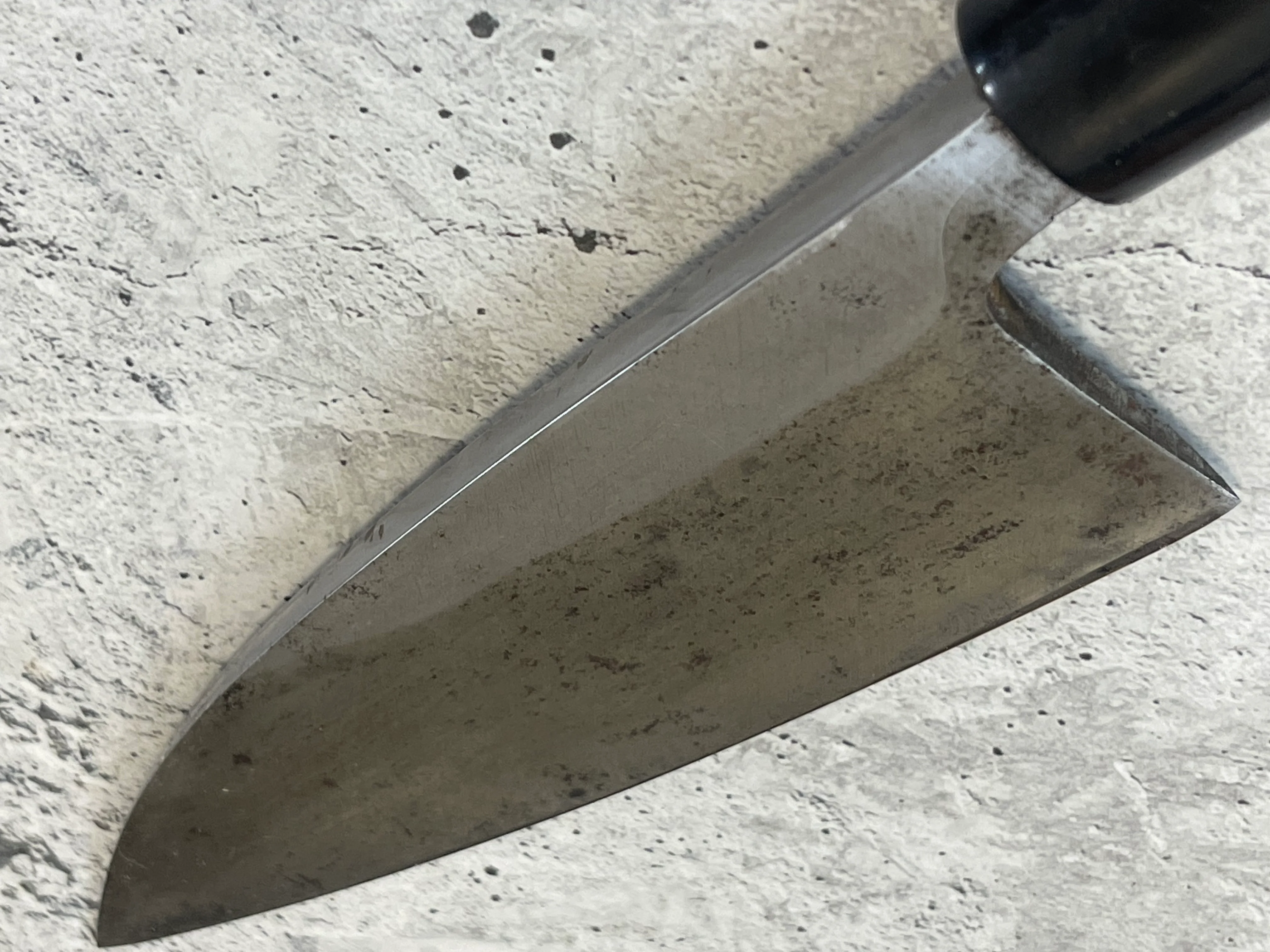 Vintage Japanese Deba Knife 170mm Made in Japan 🇯🇵 Carbon Steel 1517 - Image 11