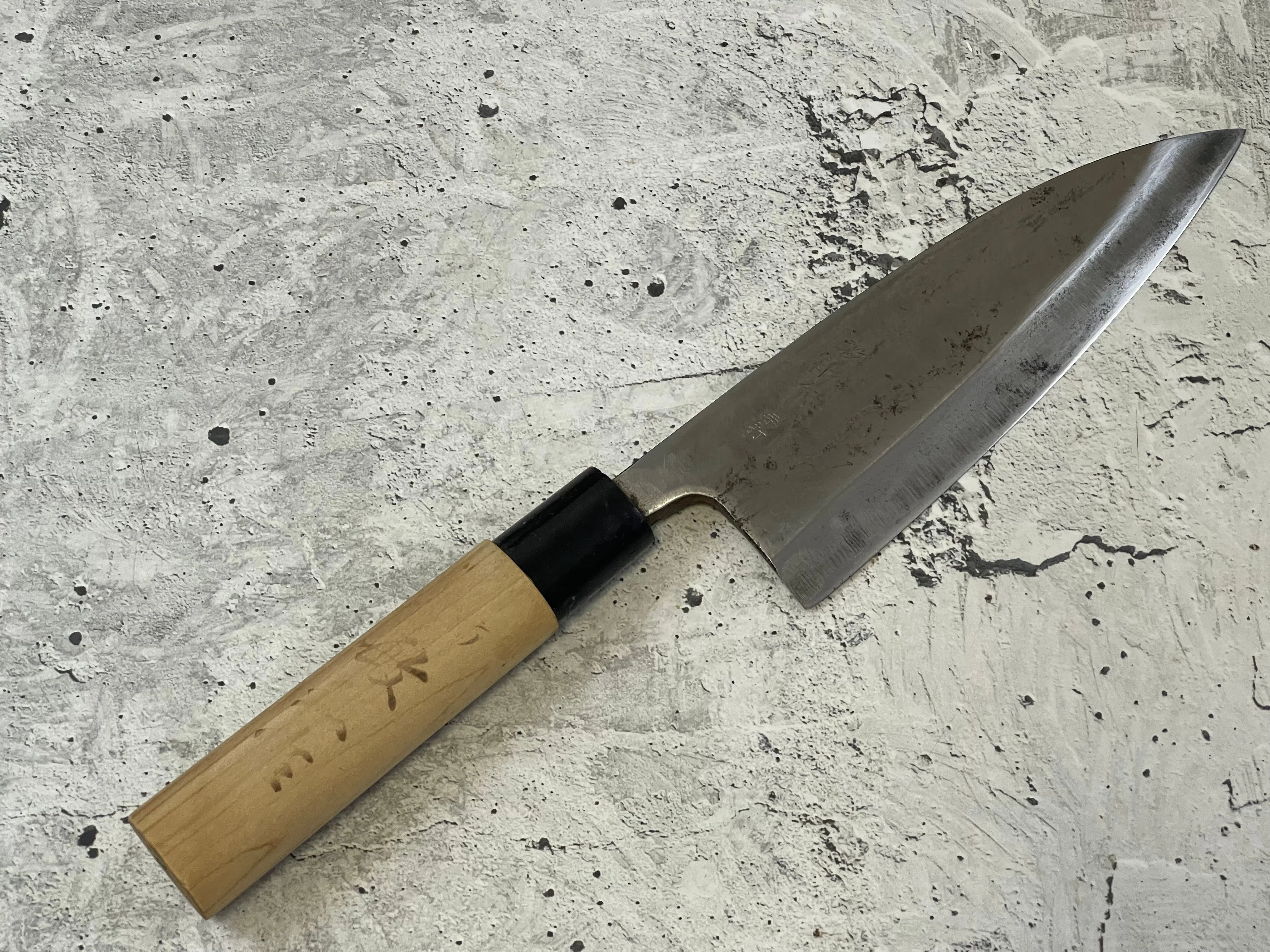 Vintage Japanese Deba Knife 170mm Made in Japan 🇯🇵 Carbon Steel 1517 - Image 2