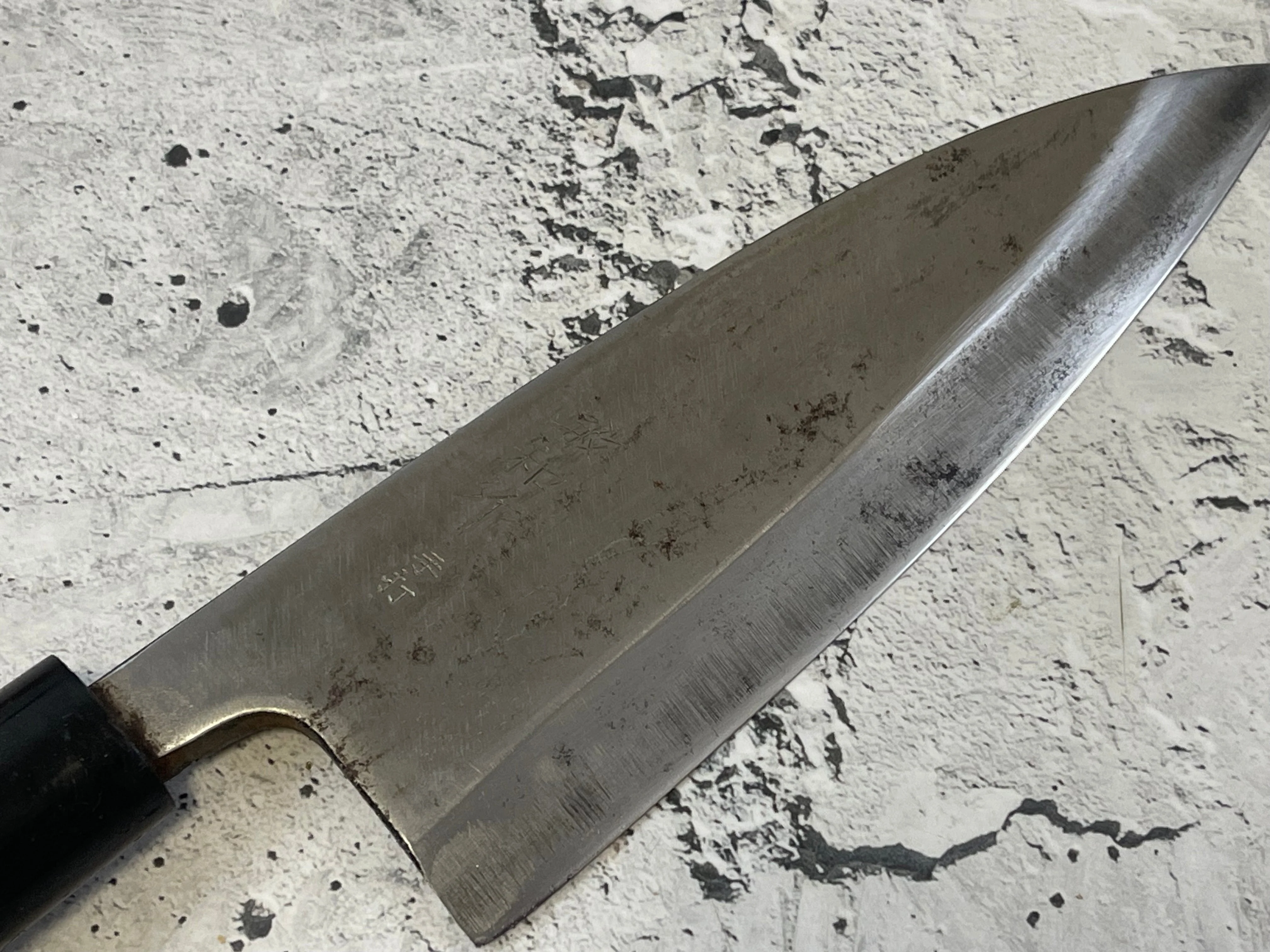 Vintage Japanese Deba Knife 170mm Made in Japan 🇯🇵 Carbon Steel 1517 - Image 6