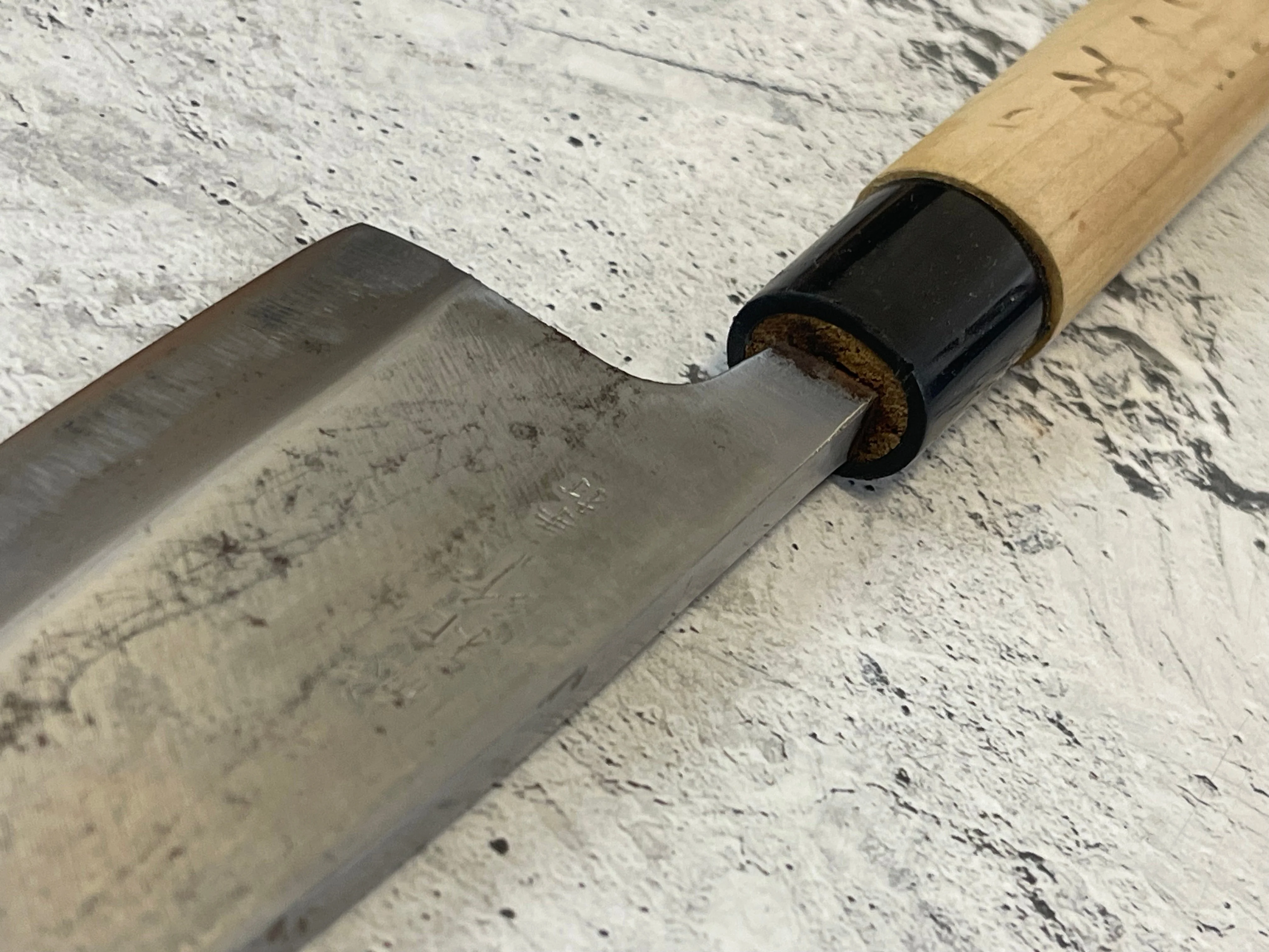 Vintage Japanese Deba Knife 170mm Made in Japan 🇯🇵 Carbon Steel 1517 - Image 8