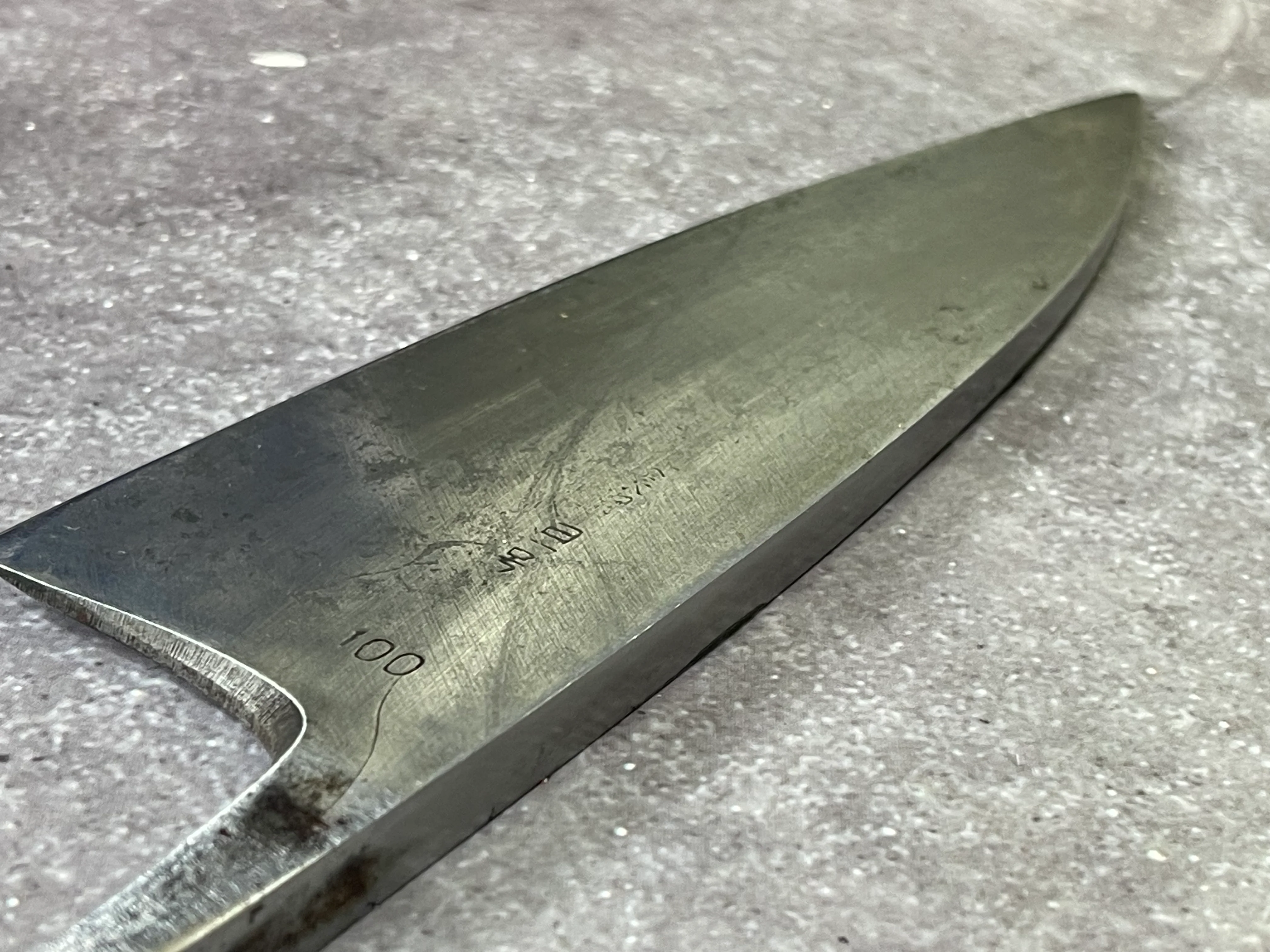 Vintage Japanese Deba Knife 170mm Made in Japan 🇯🇵 Carbon Steel 1670 - Image 10