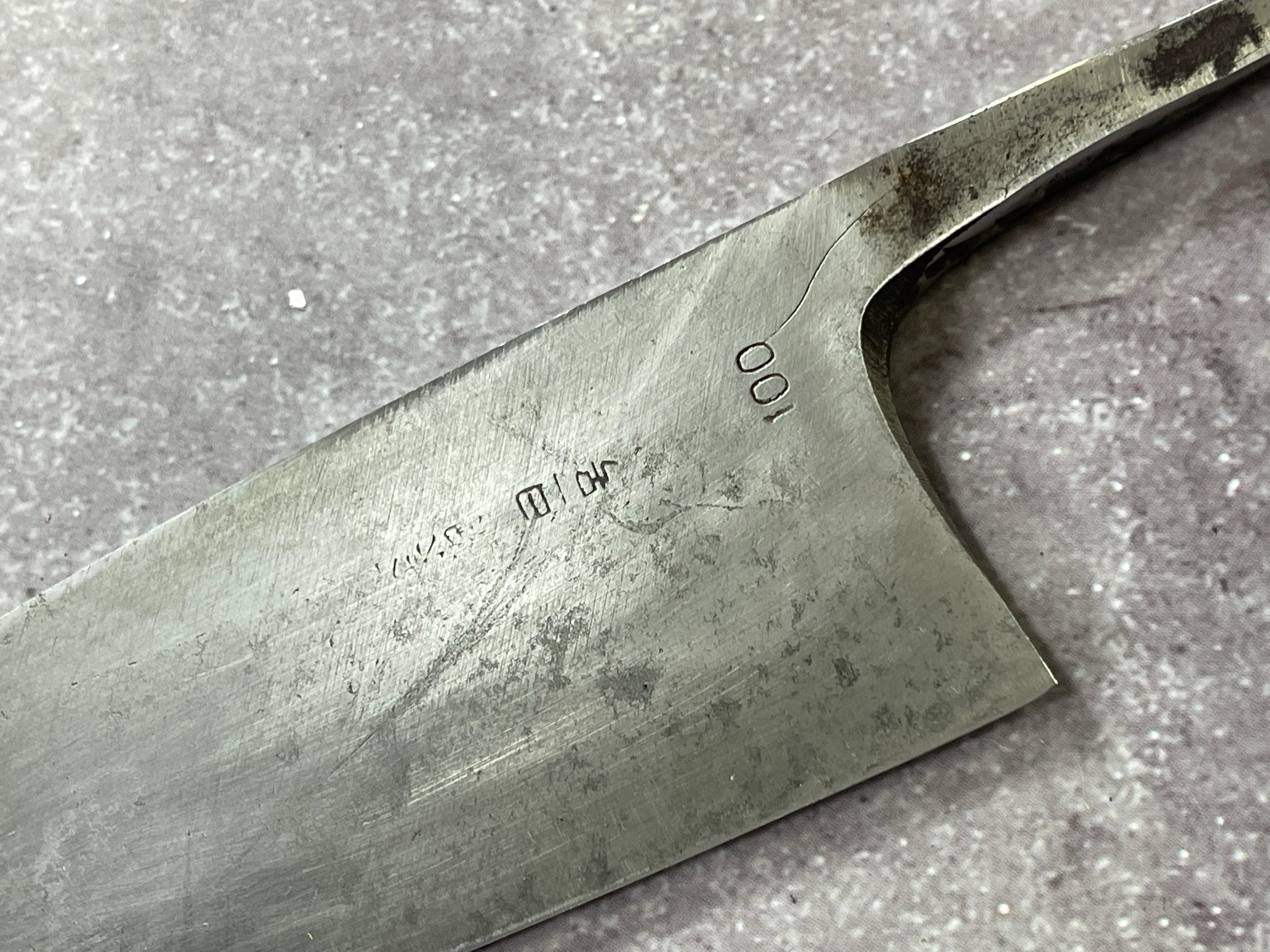 Vintage Japanese Deba Knife 170mm Made in Japan 🇯🇵 Carbon Steel 1670 - Image 12