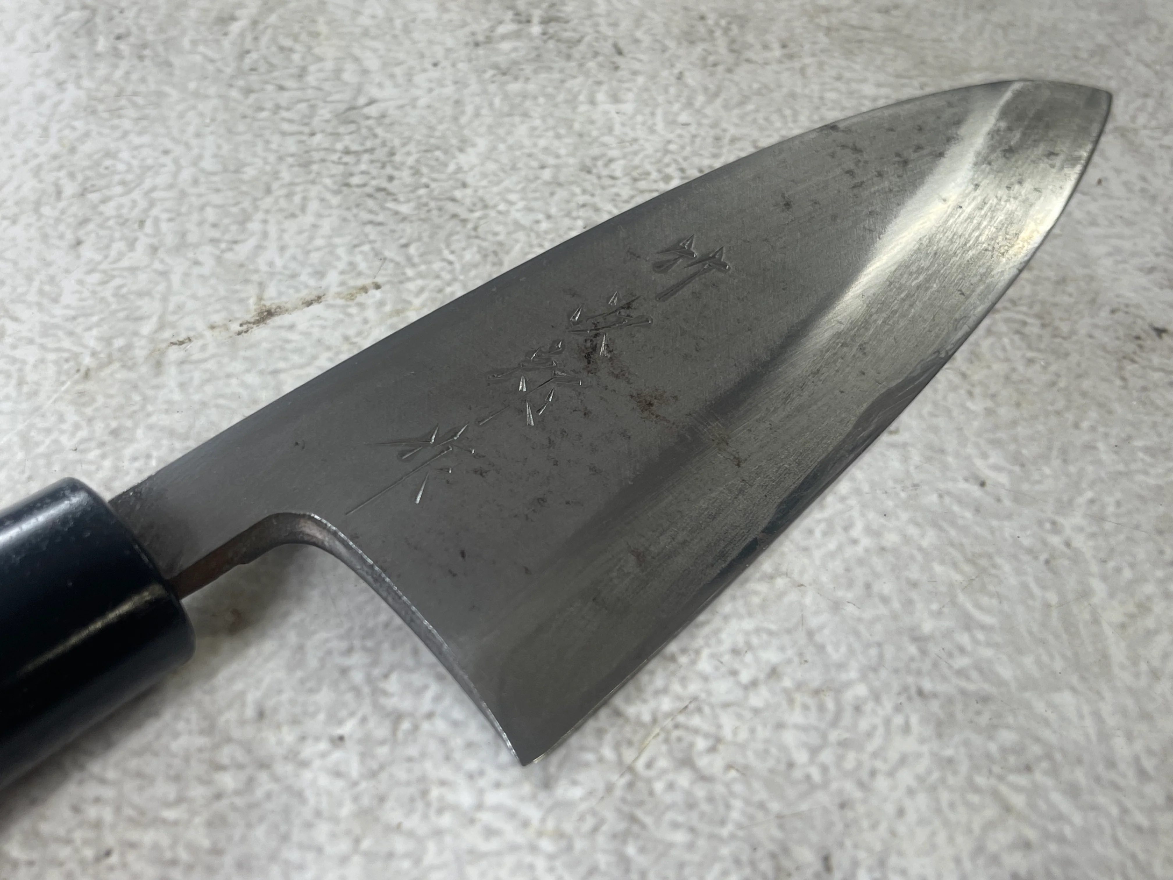 Vintage Japanese Deba Knife Set 3x Carbon Steel Made in Japan 1904 - Image 10