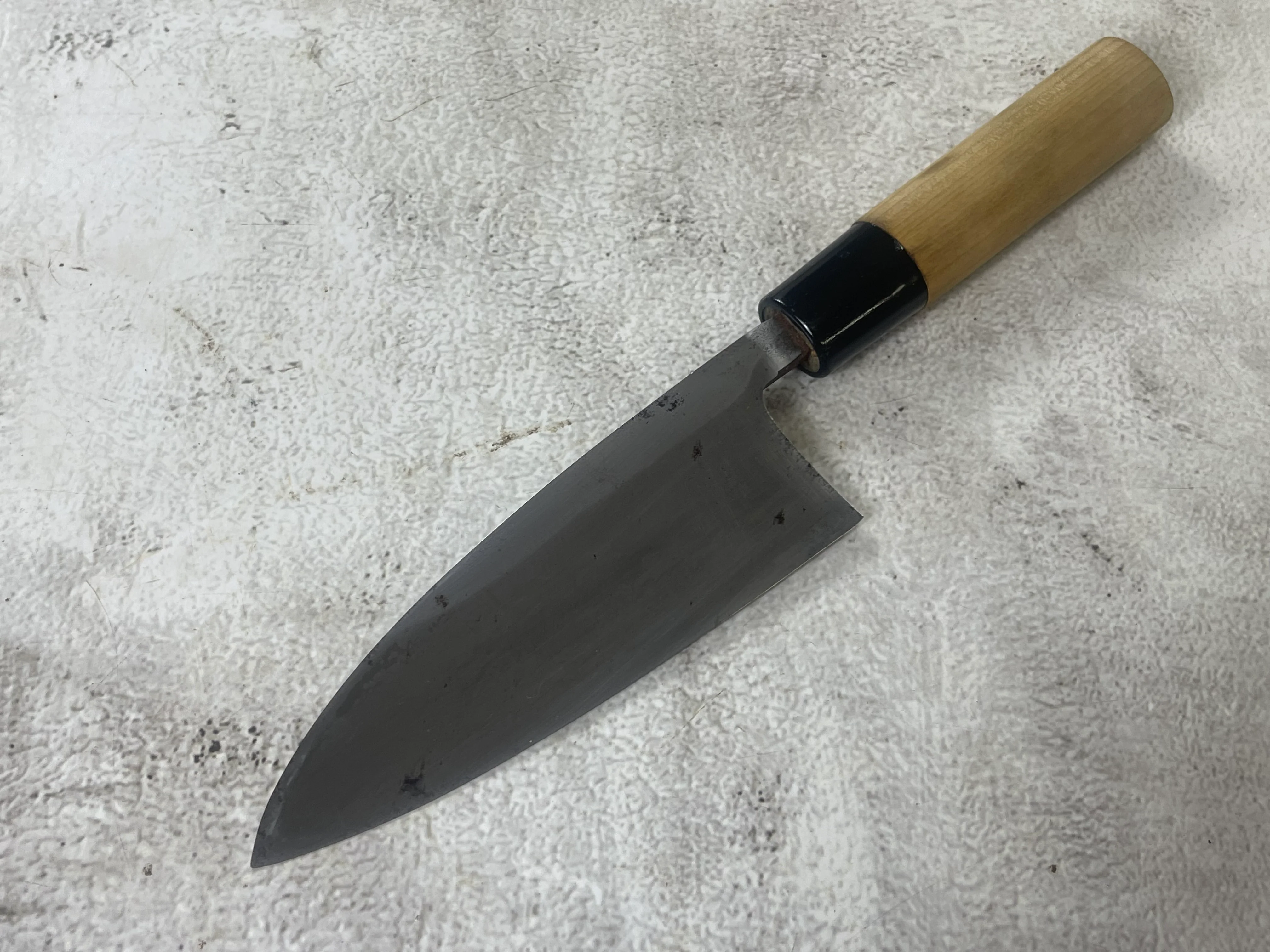 Vintage Japanese Deba Knife Set 3x Carbon Steel Made in Japan 1904 - Image 12