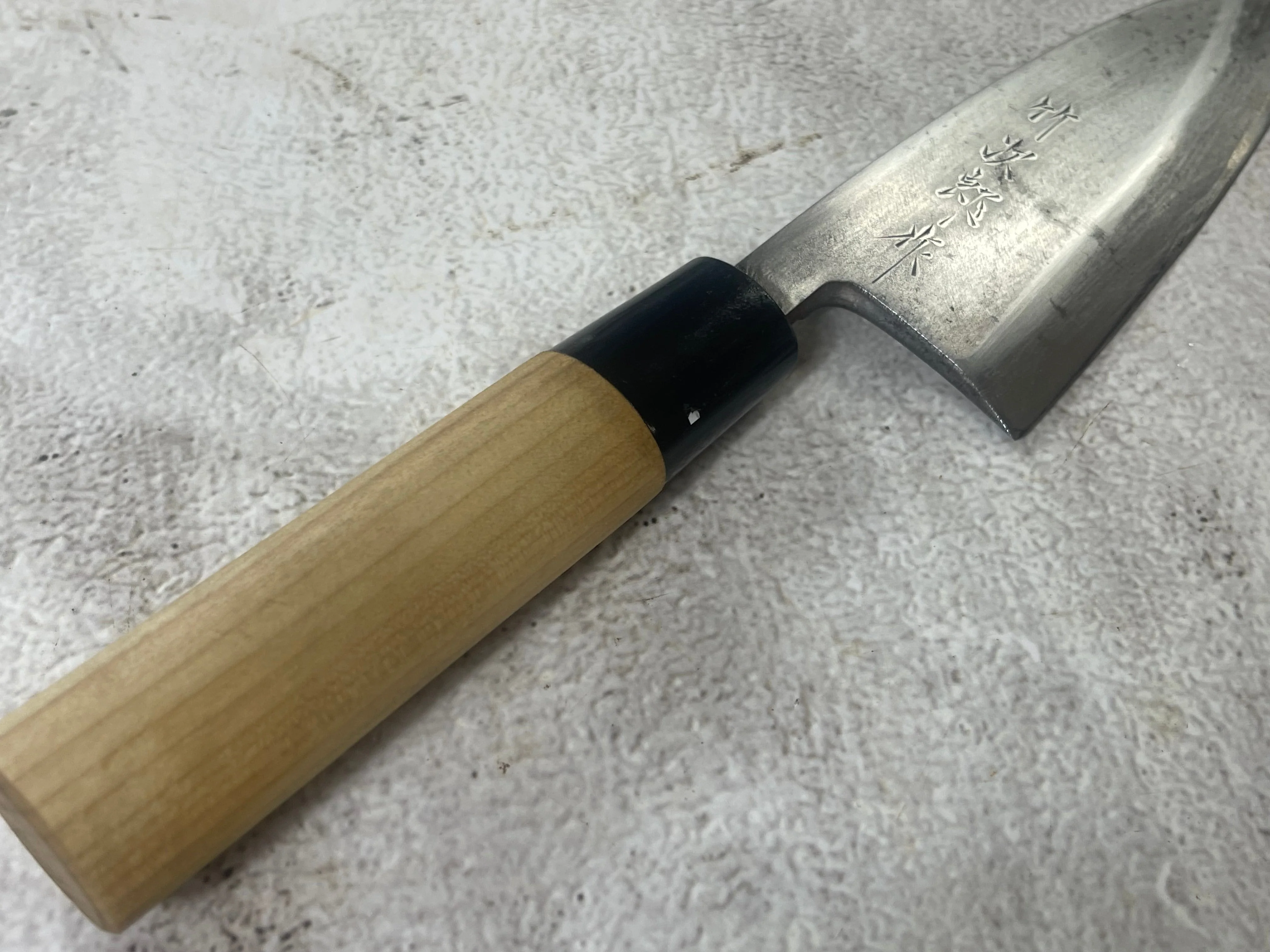 Vintage Japanese Deba Knife Set 3x Carbon Steel Made in Japan 1904 - Image 15