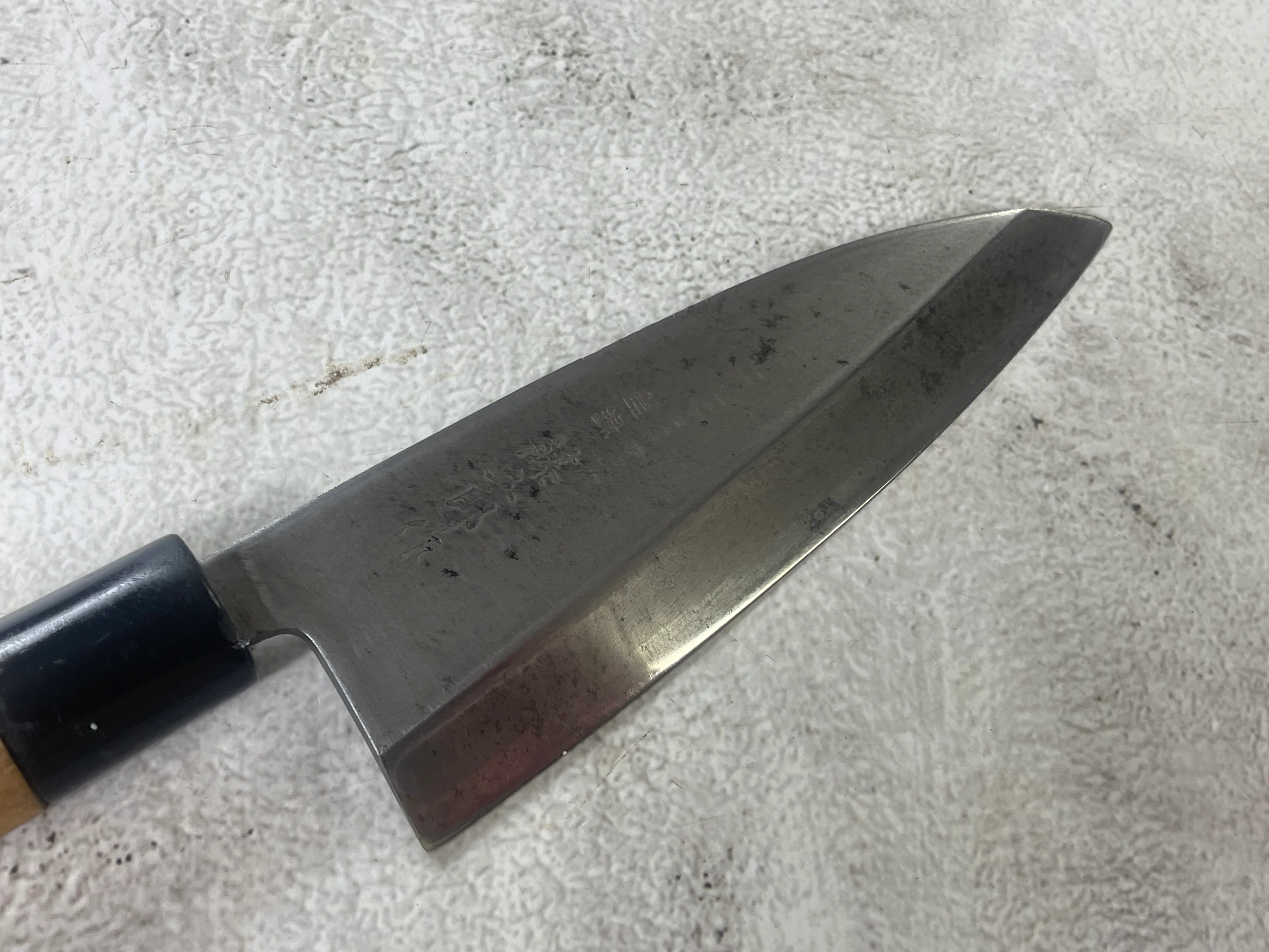Vintage Japanese Deba Knife Set 3x Carbon Steel Made in Japan 1904 - Image 9