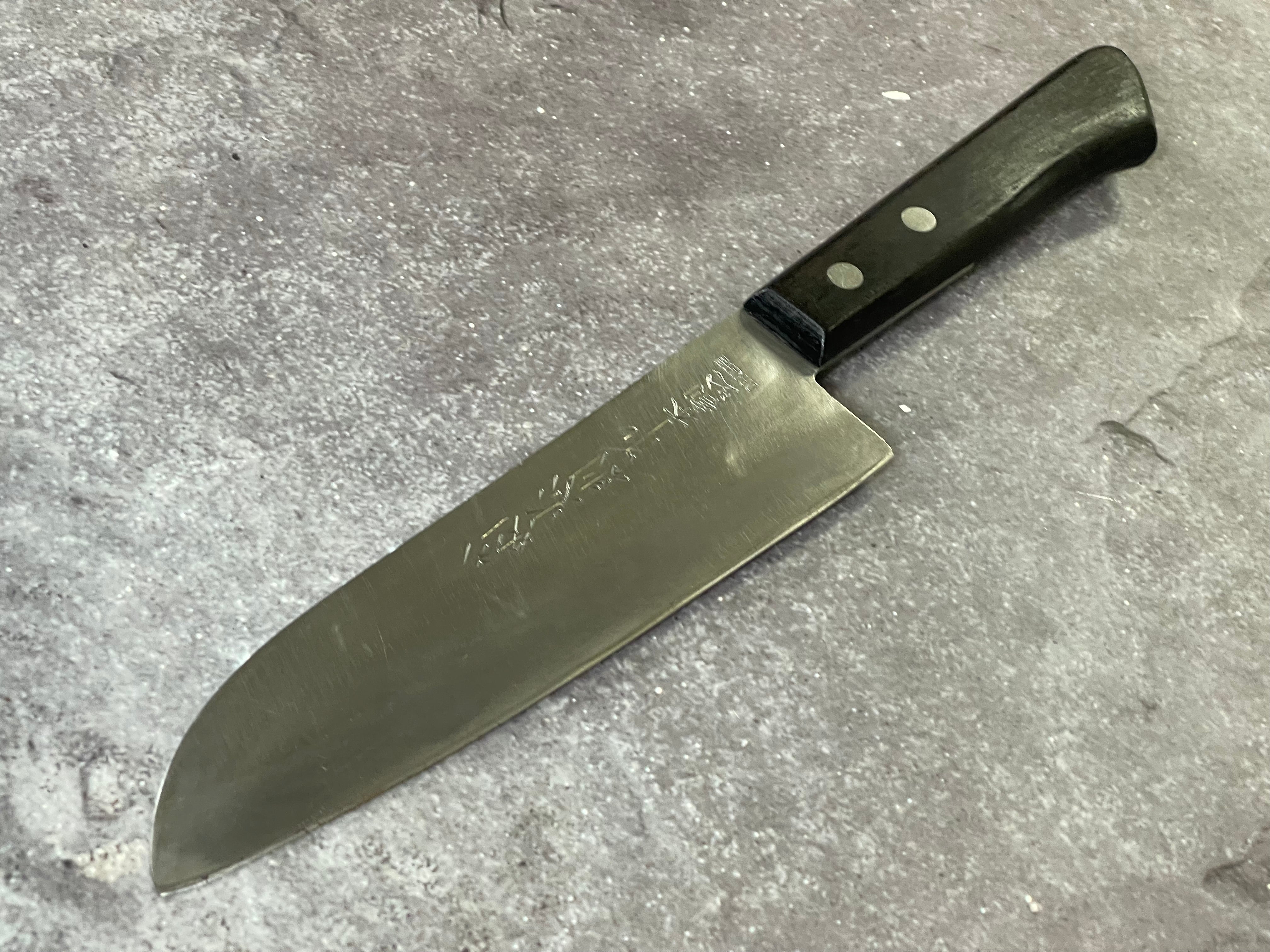 Vintage Japanese Santoku Knife 160mm Made in Japan 🇯🇵 1654 - Image 2