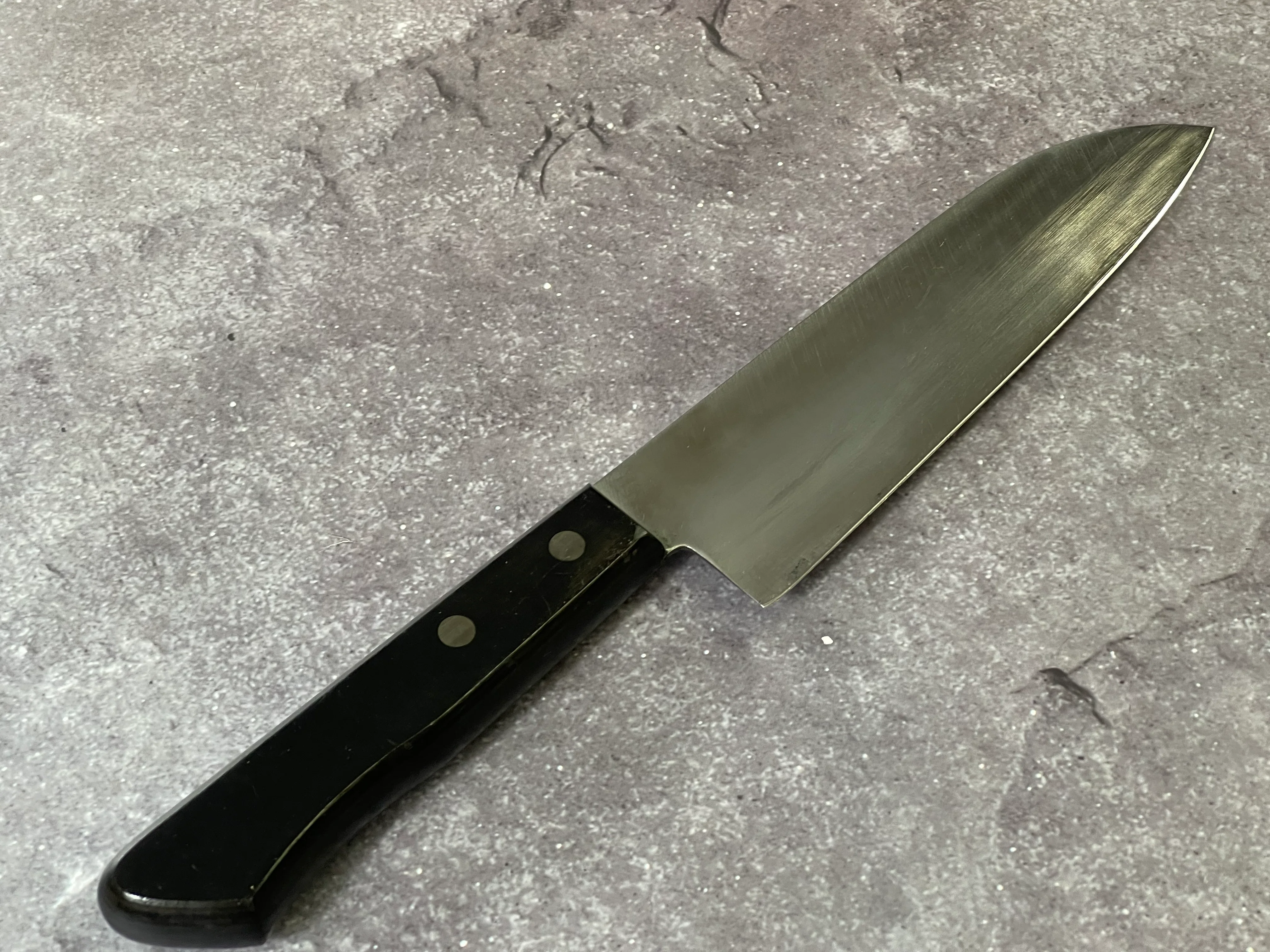 Vintage Japanese Santoku Knife 160mm Made in Japan 🇯🇵 1656 - Image 10