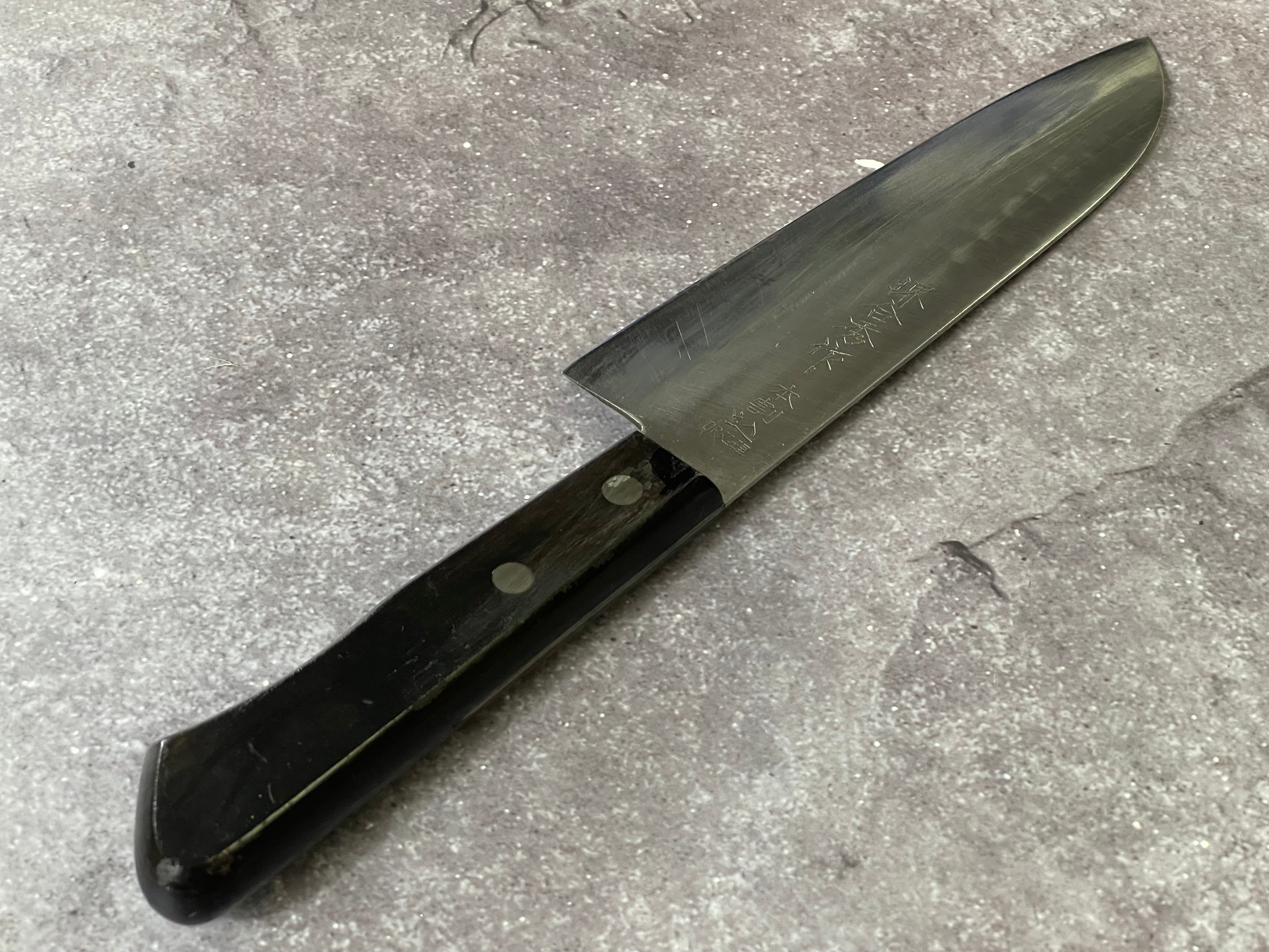 Vintage Japanese Santoku Knife 160mm Made in Japan 🇯🇵 1656 - Image 7