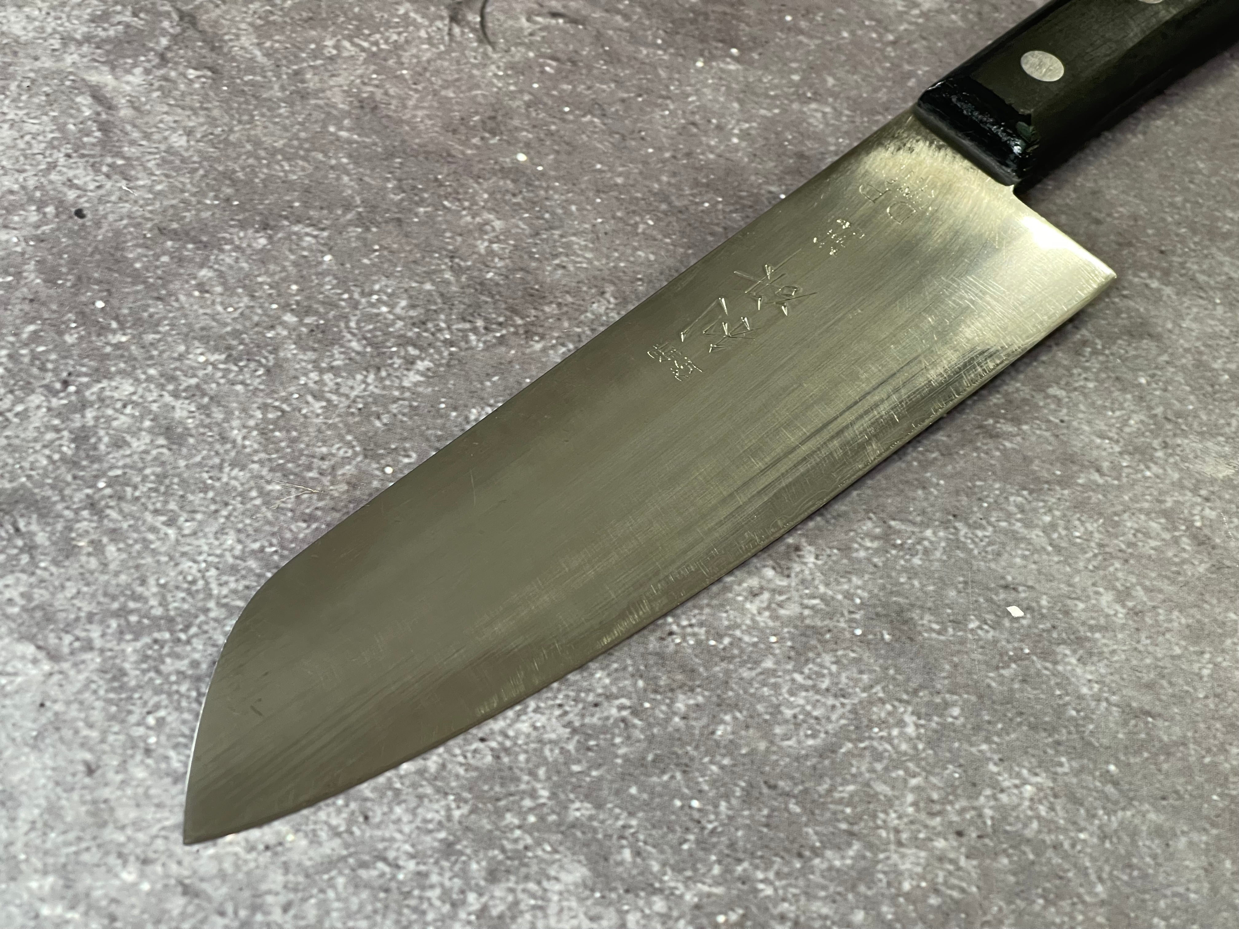 Vintage Japanese Santoku Knife 170mm Made in Japan 🇯🇵 1648 - Image 5