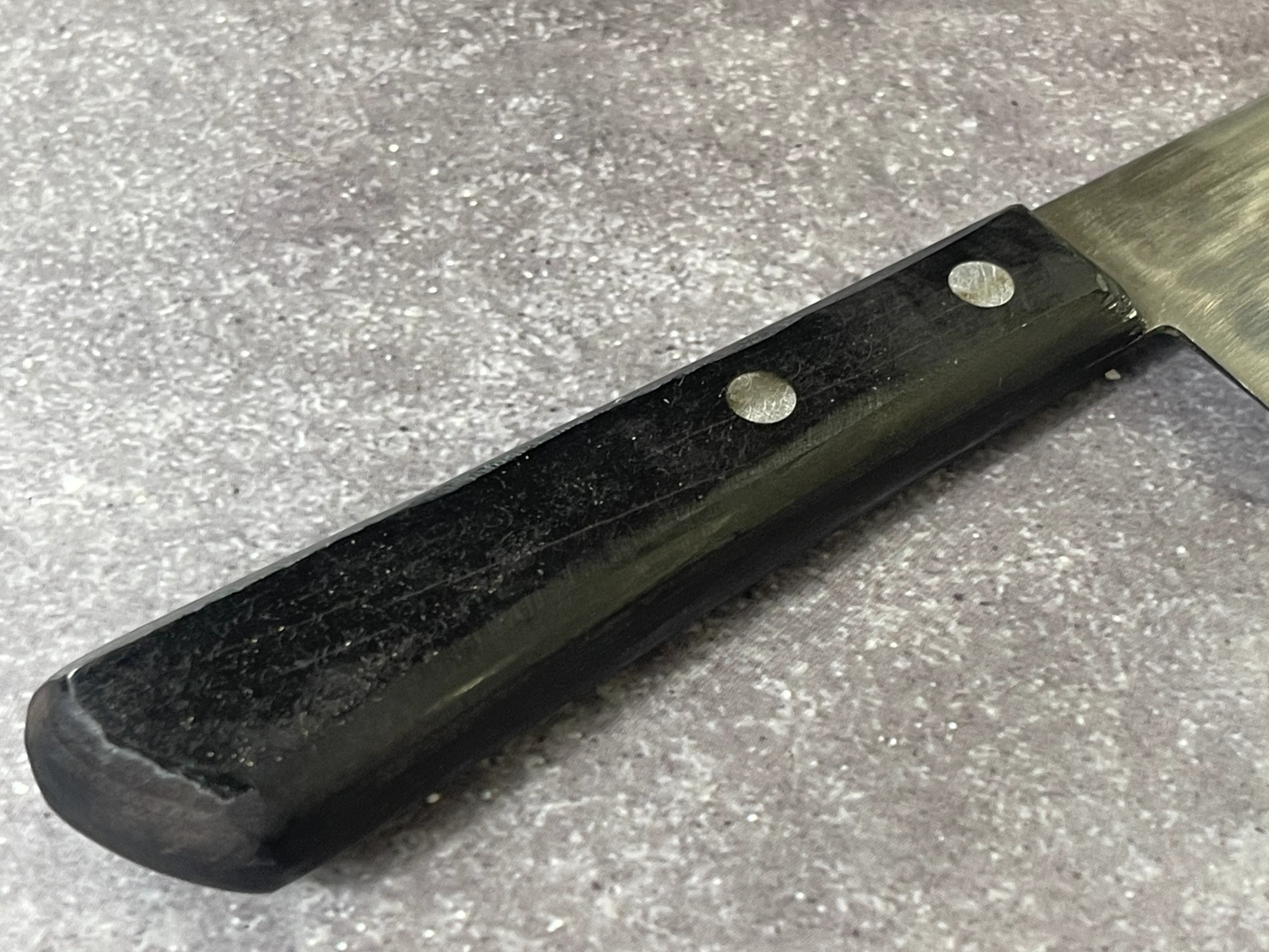 Vintage Japanese Santoku Knife 170mm Made in Japan 🇯🇵 1648 - Image 9