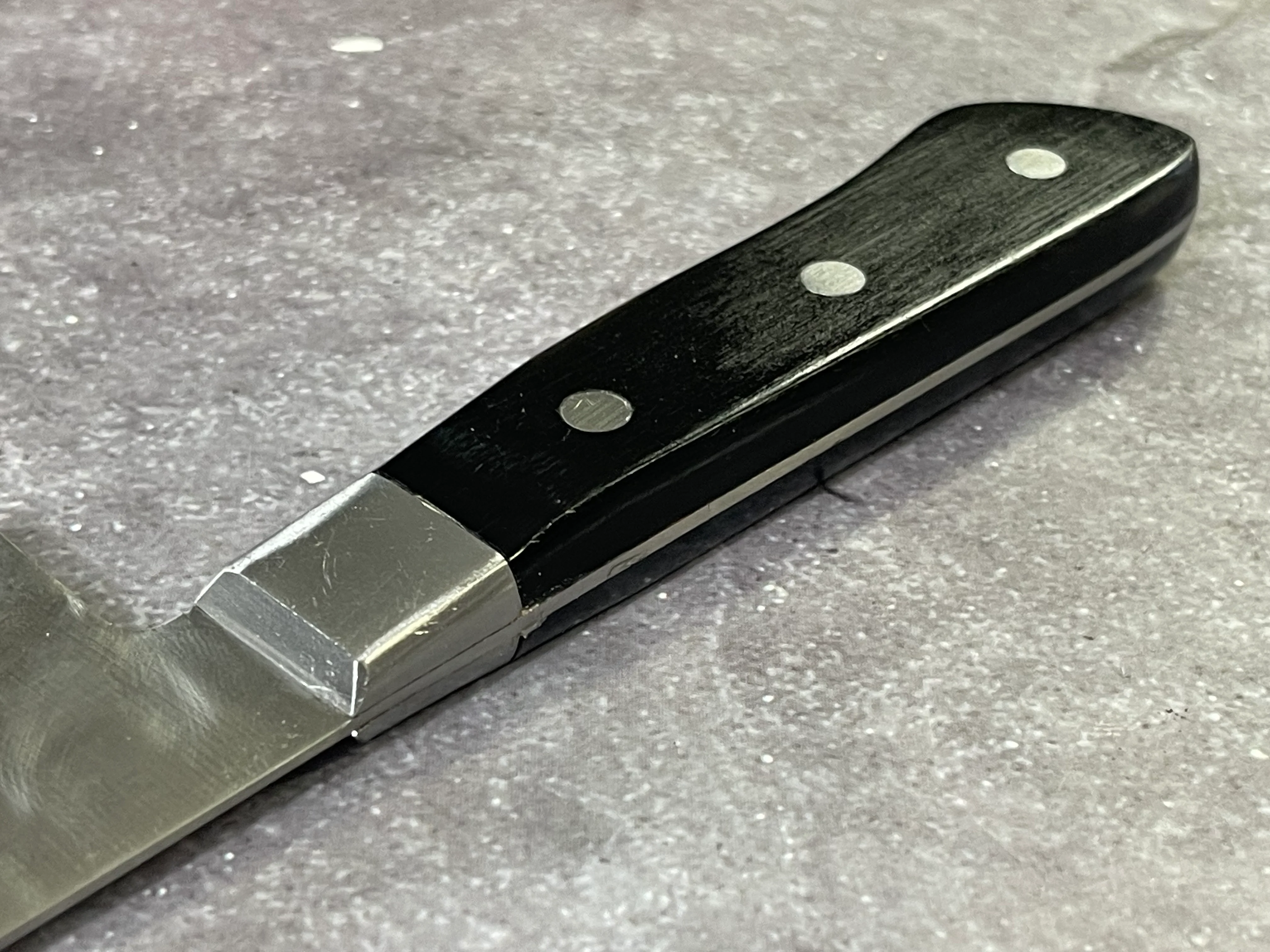 Vintage Japanese Santoku Knife 170mm Made in Japan 🇯🇵 1652 - Image 11