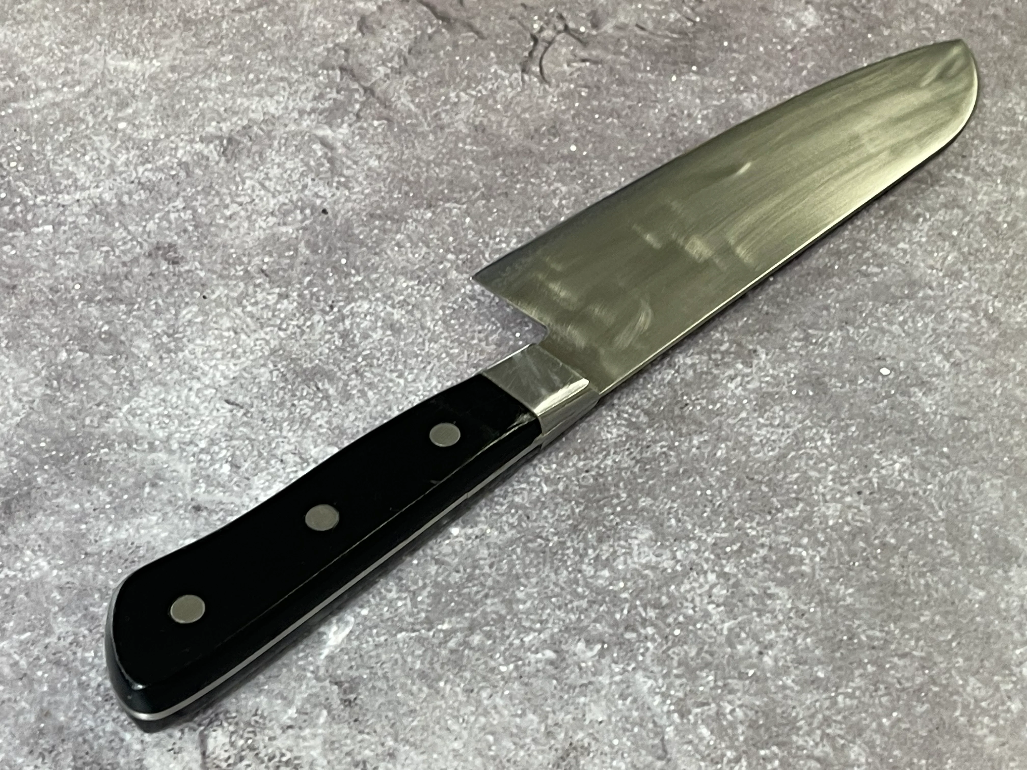 Vintage Japanese Santoku Knife 170mm Made in Japan 🇯🇵 1652 - Image 13
