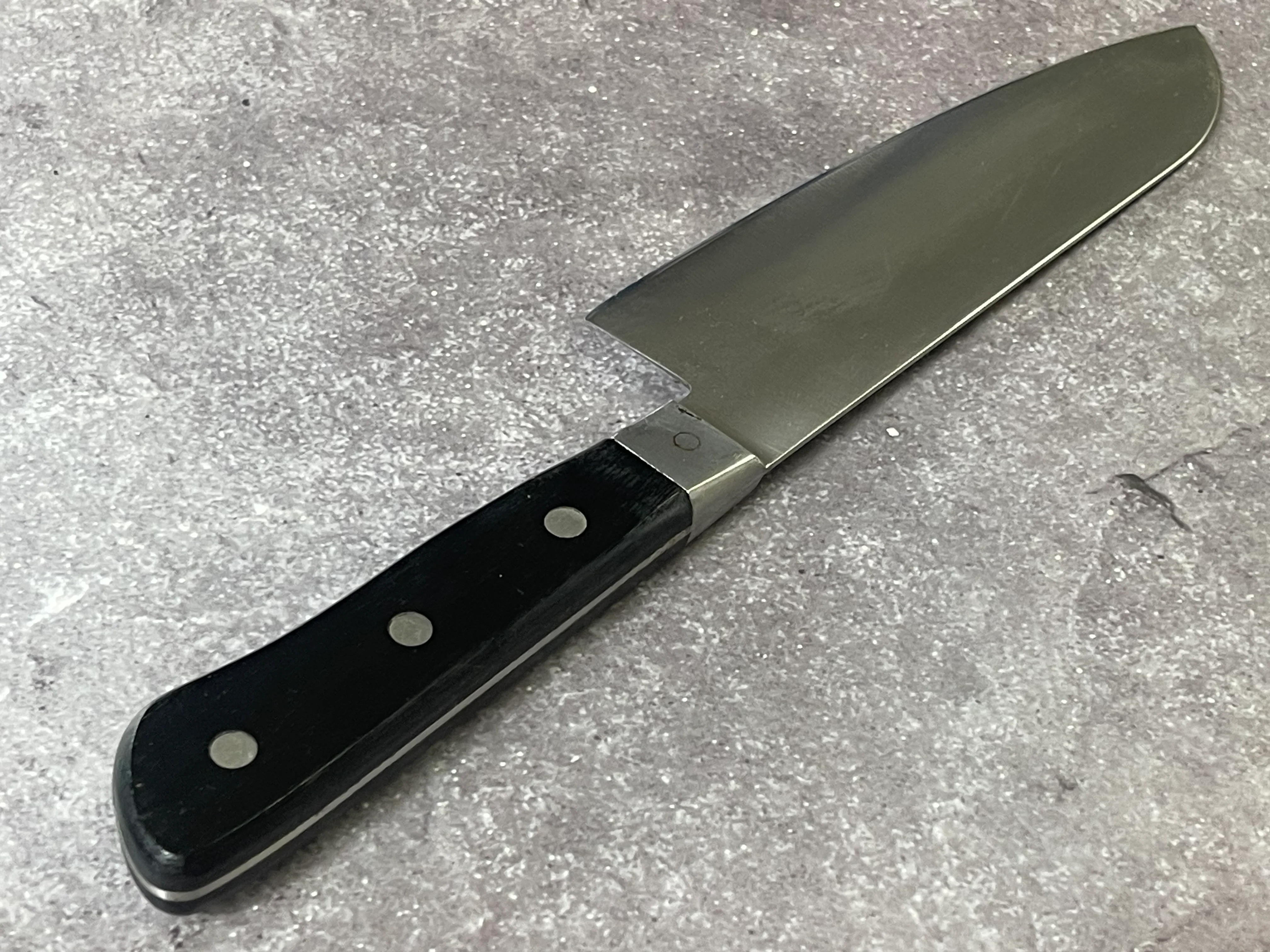 Vintage Japanese Santoku Knife 170mm Made in Japan 🇯🇵 1653 - Image 12