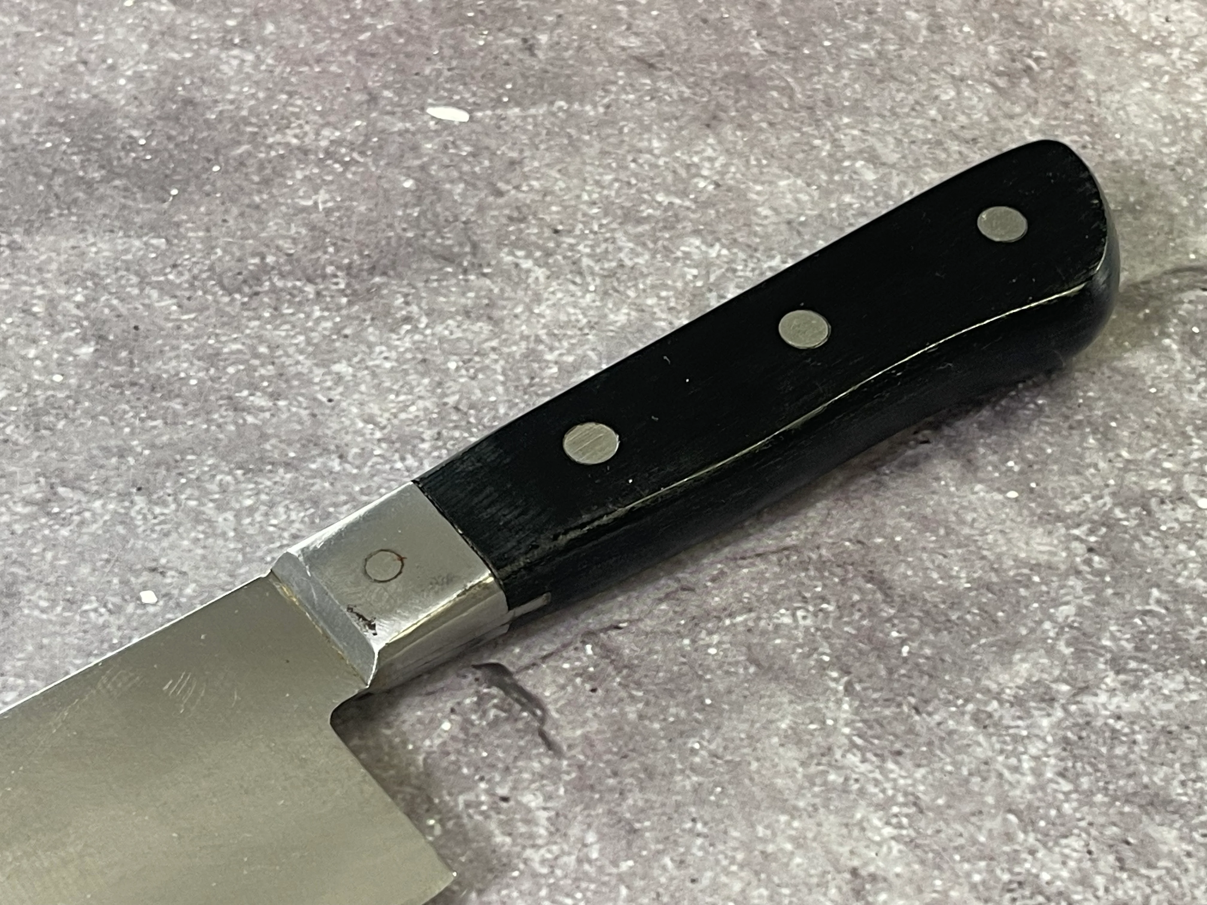 Vintage Japanese Santoku Knife 170mm Made in Japan 🇯🇵 1653 - Image 13