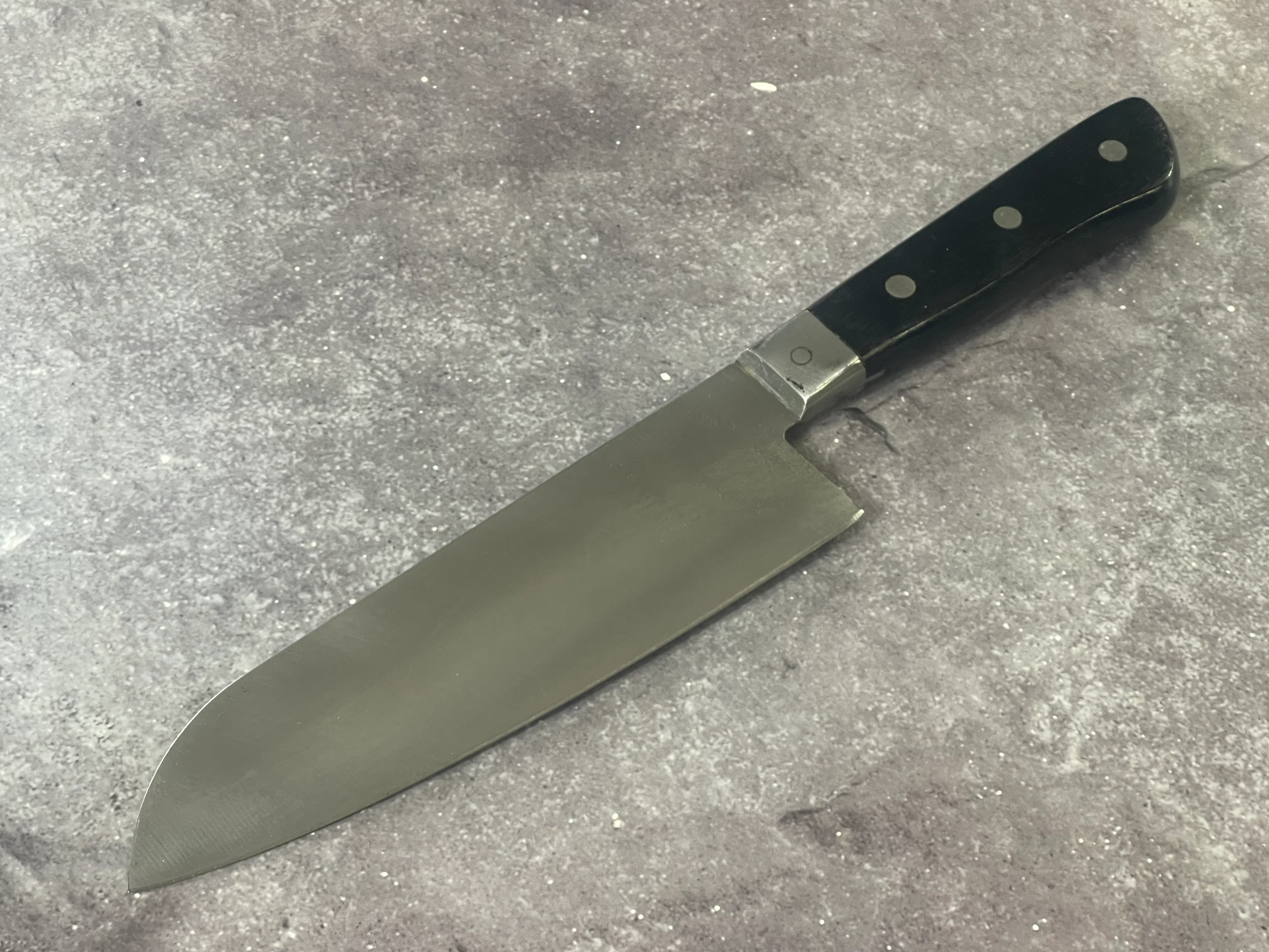 Vintage Japanese Santoku Knife 170mm Made in Japan 🇯🇵 1653 - Image 9