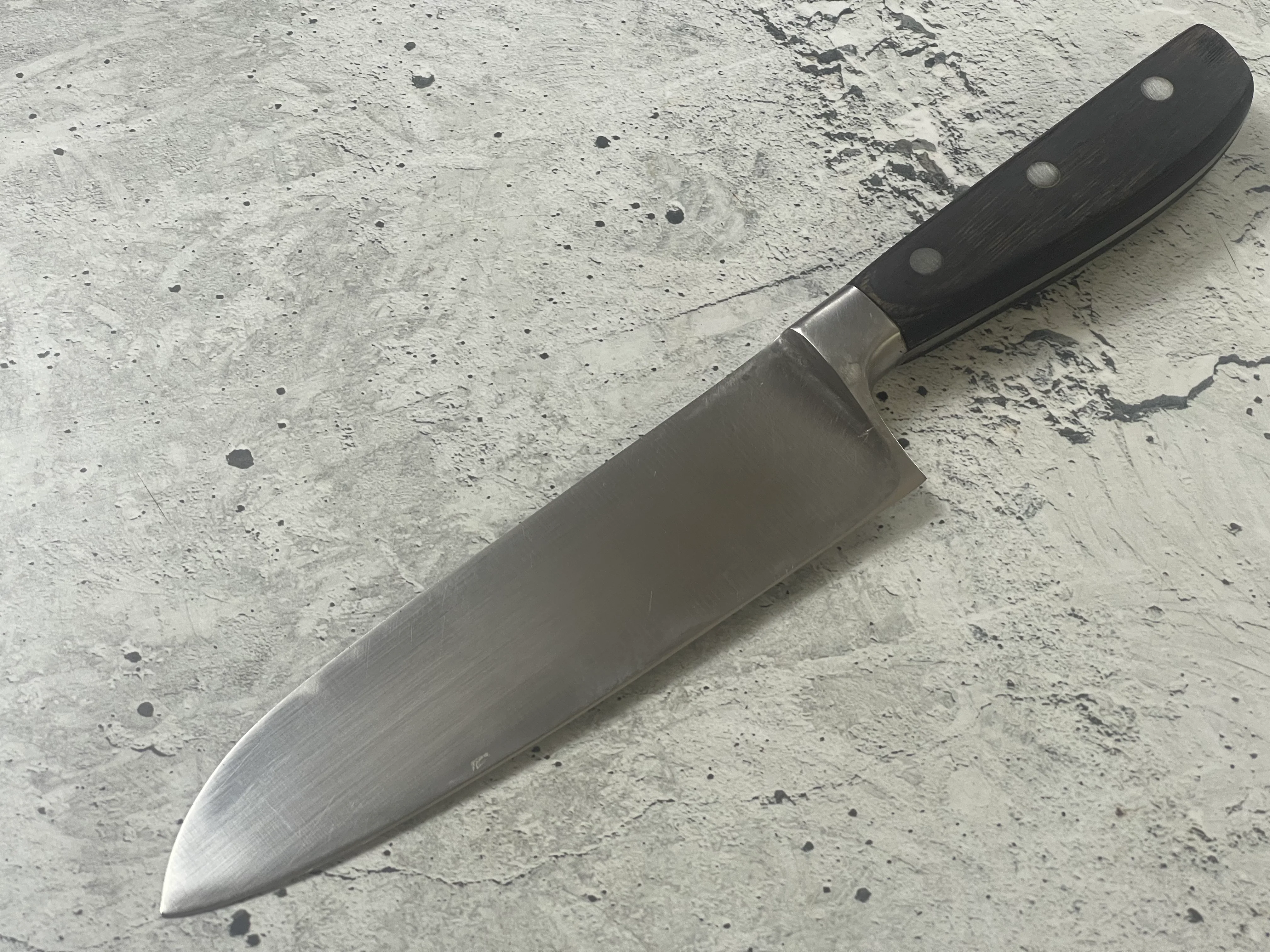 Vintage Japanese Santoku Knife 180mm Made in Japan 🇯🇵 1570 - Image 9