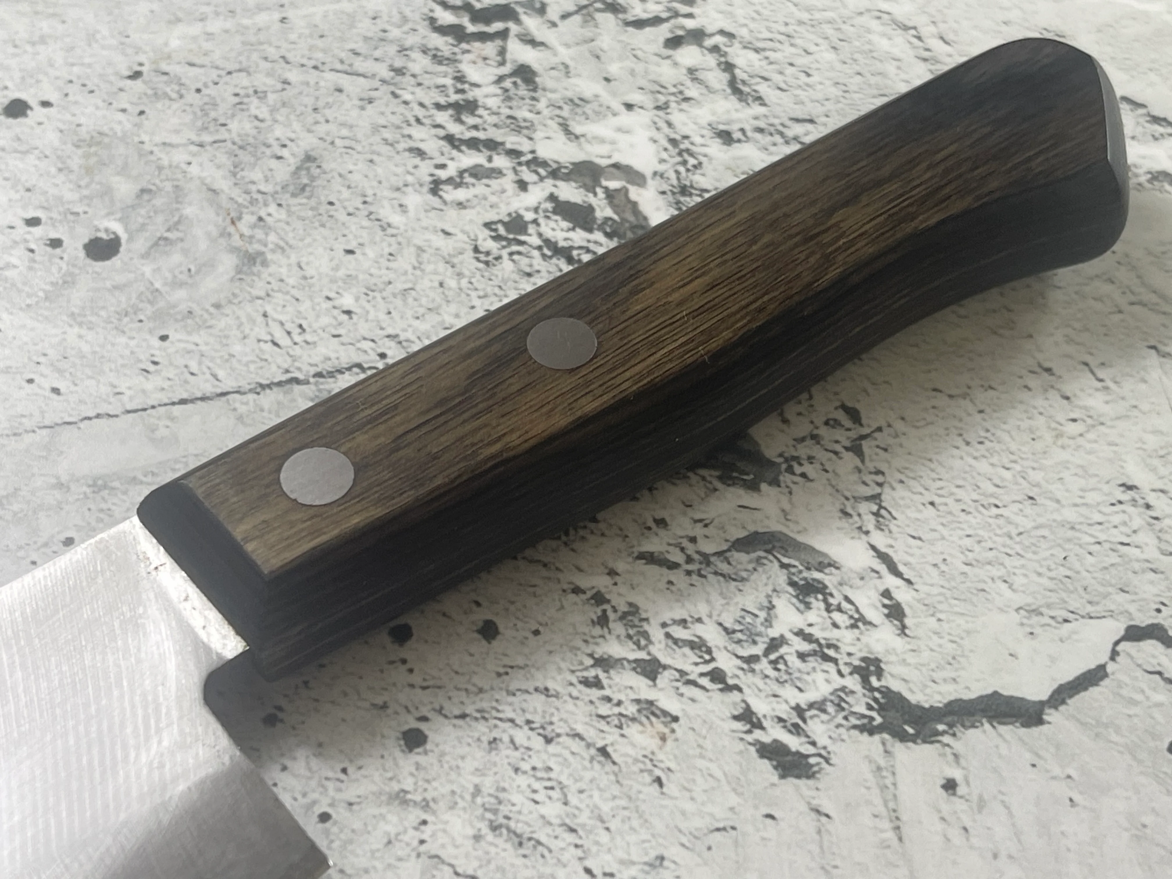 Vintage Japanese Santoku Knife 180mm Made in Japan 🇯🇵 1571 - Image 9