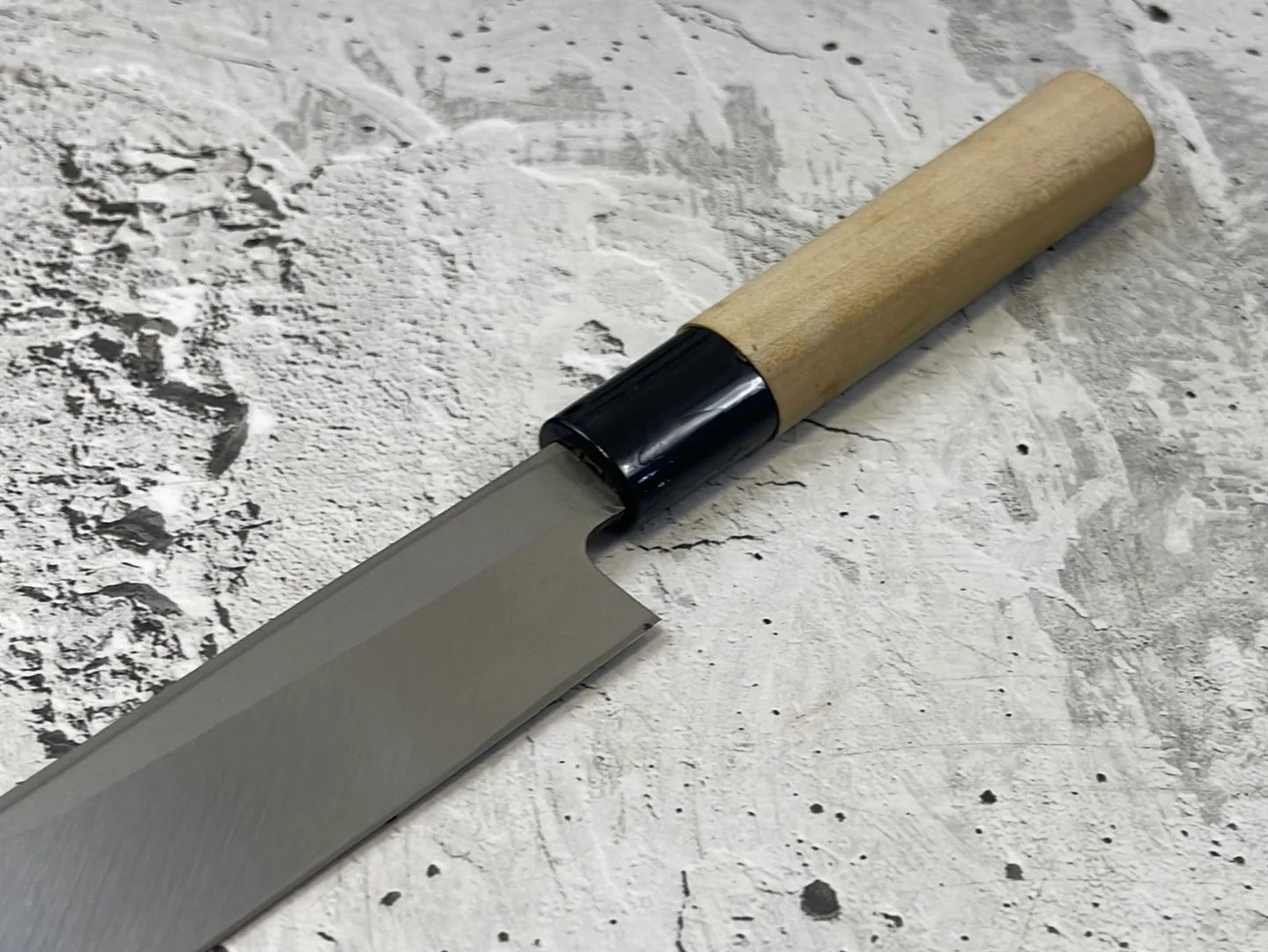 Vintage Japanese Yanagiba Knife 200mm Made in Japan  🇯🇵 Carbon Steel 845 - Image 11